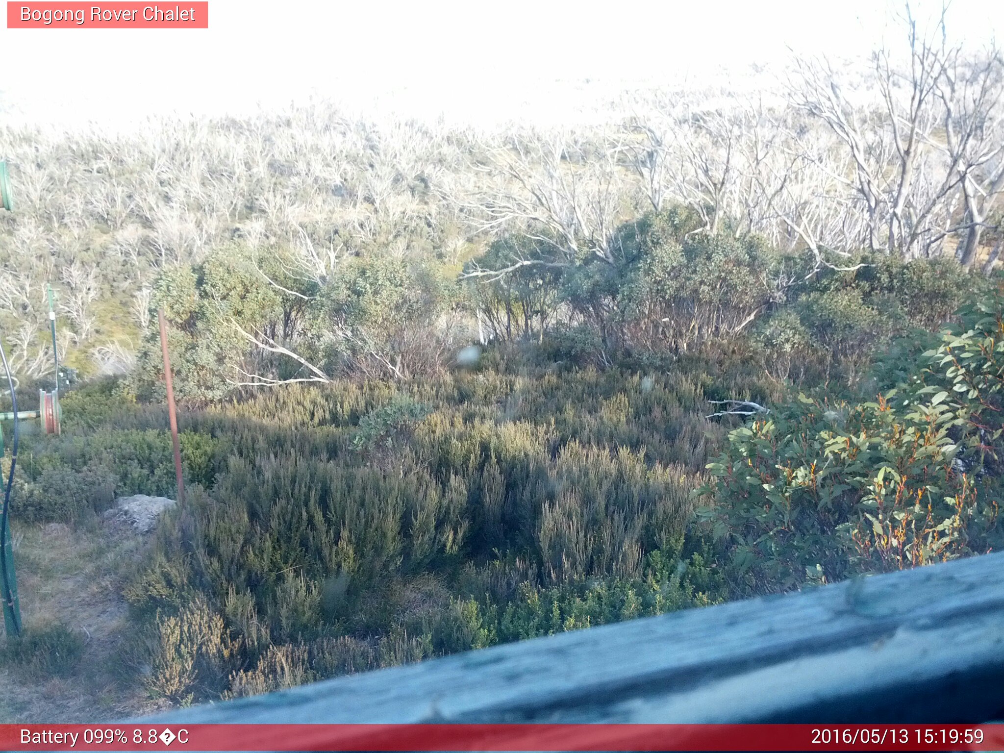 Bogong Web Cam 3:19pm Friday 13th of May 2016