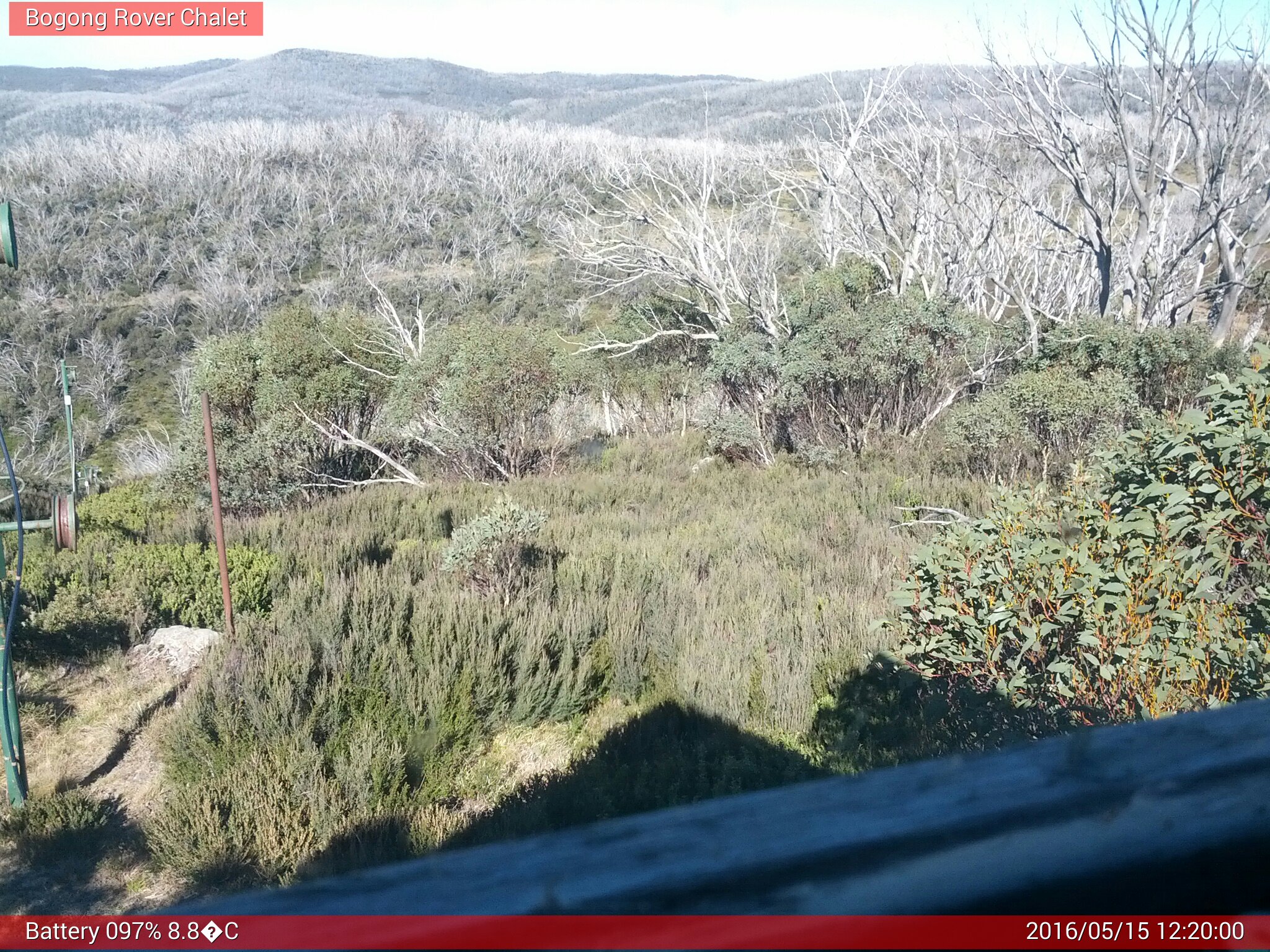 Bogong Web Cam 12:19pm Sunday 15th of May 2016