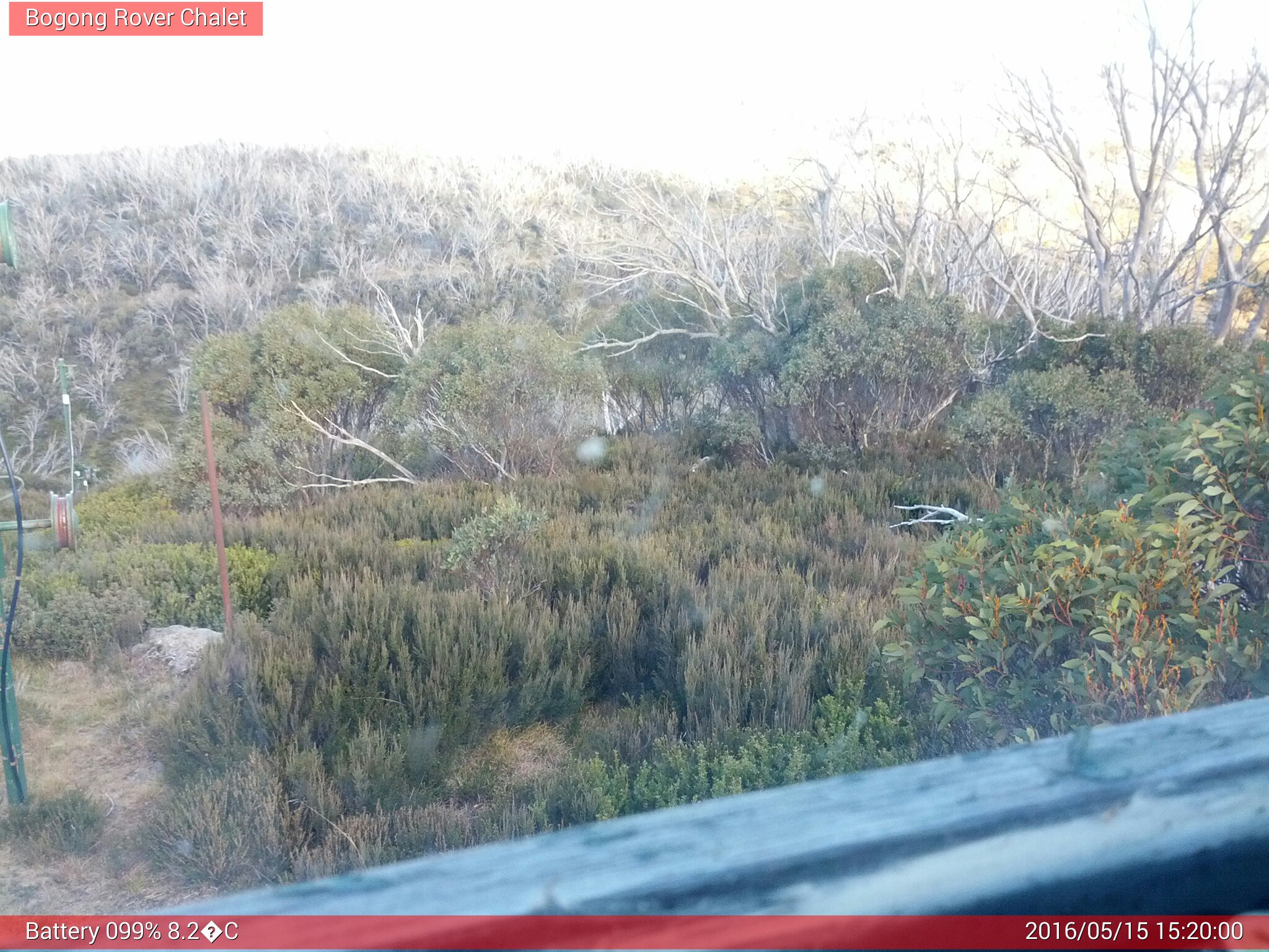 Bogong Web Cam 3:19pm Sunday 15th of May 2016