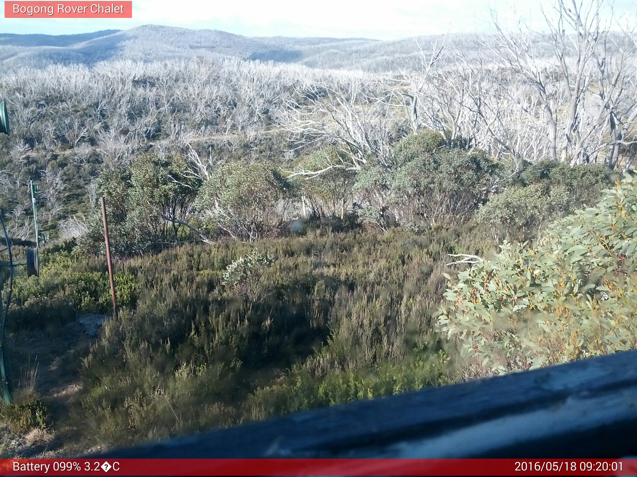 Bogong Web Cam 9:20am Wednesday 18th of May 2016