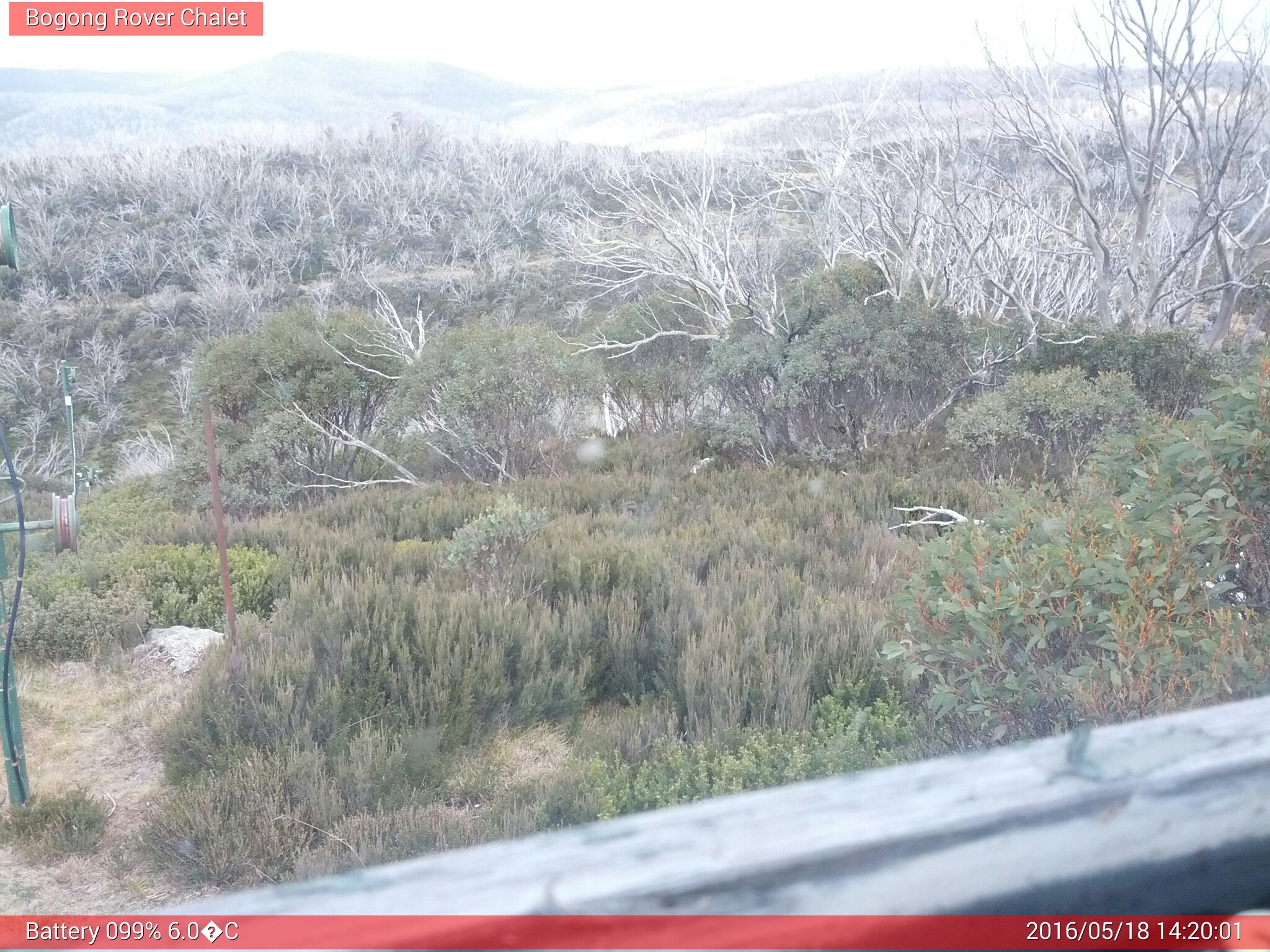 Bogong Web Cam 2:20pm Wednesday 18th of May 2016