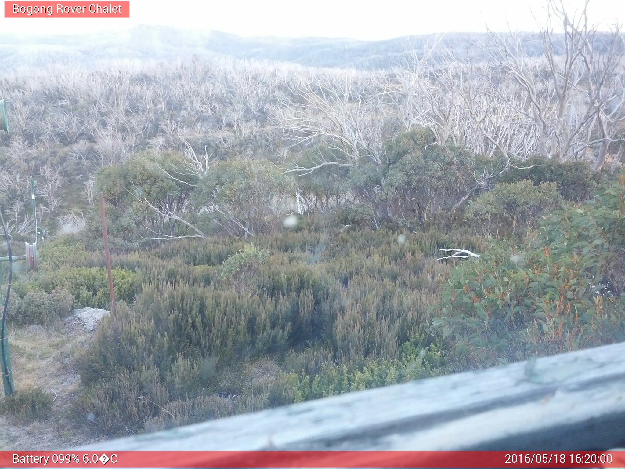 Bogong Web Cam 4:20pm Wednesday 18th of May 2016