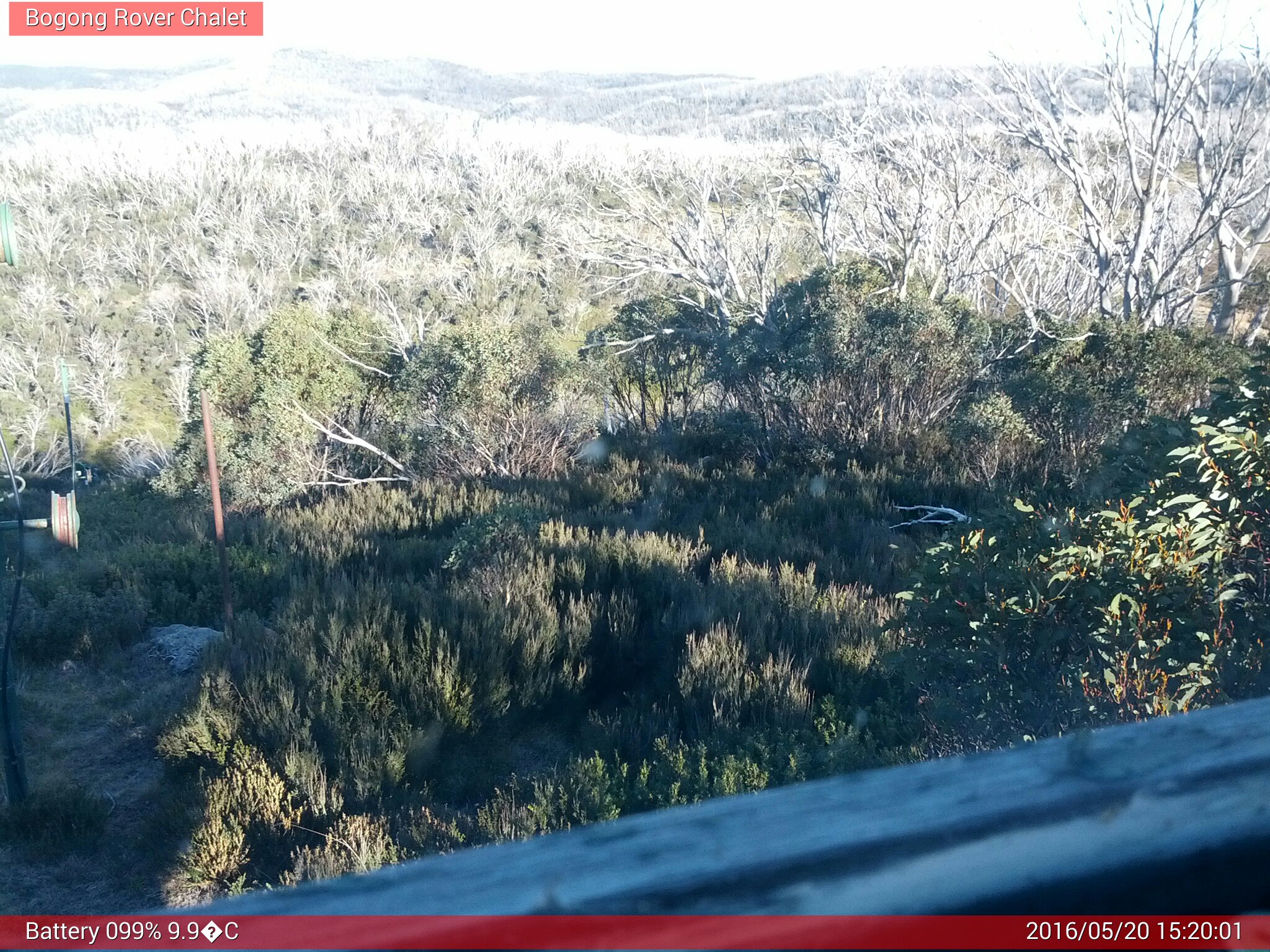 Bogong Web Cam 3:20pm Friday 20th of May 2016