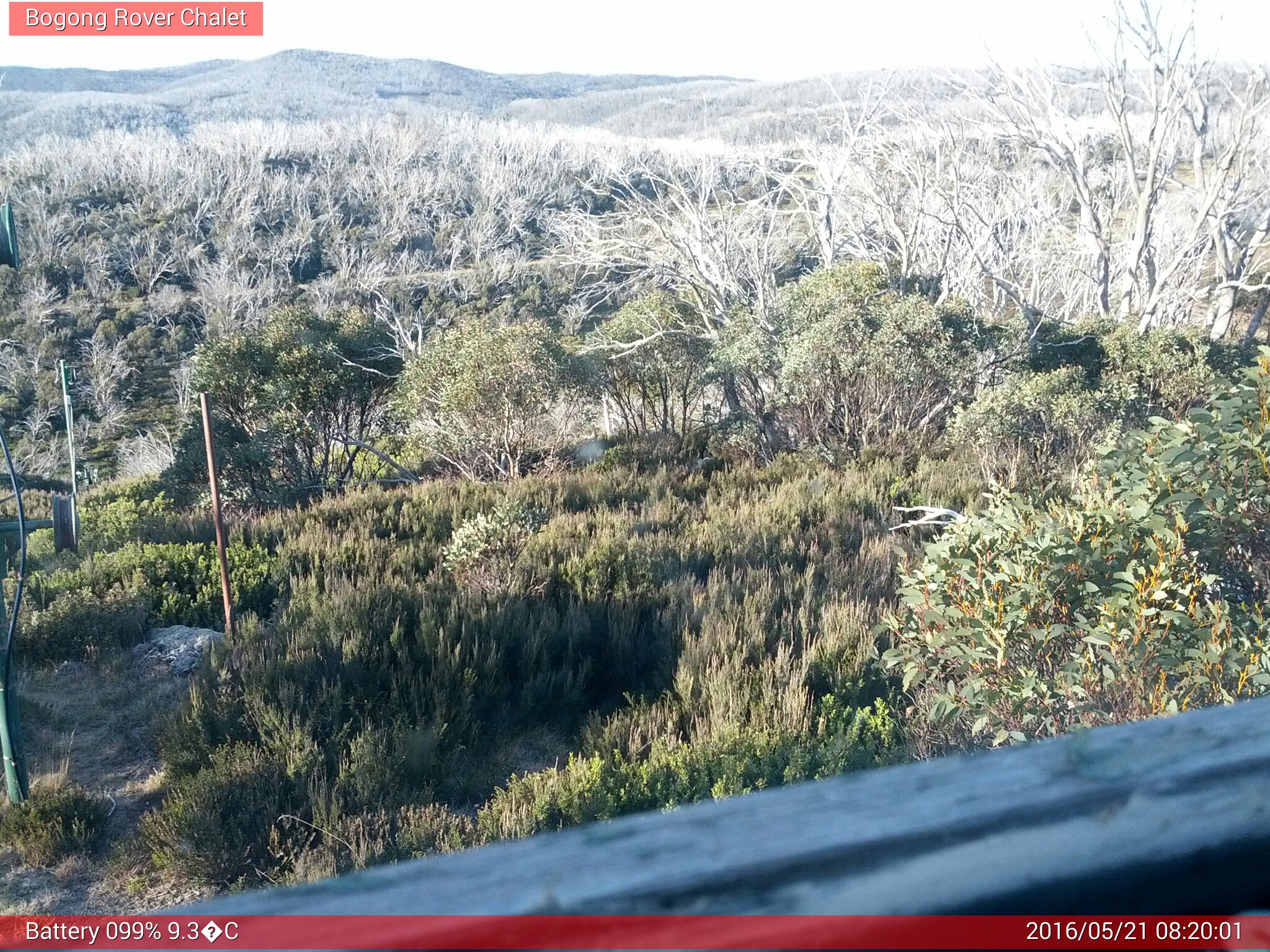 Bogong Web Cam 8:20am Saturday 21st of May 2016