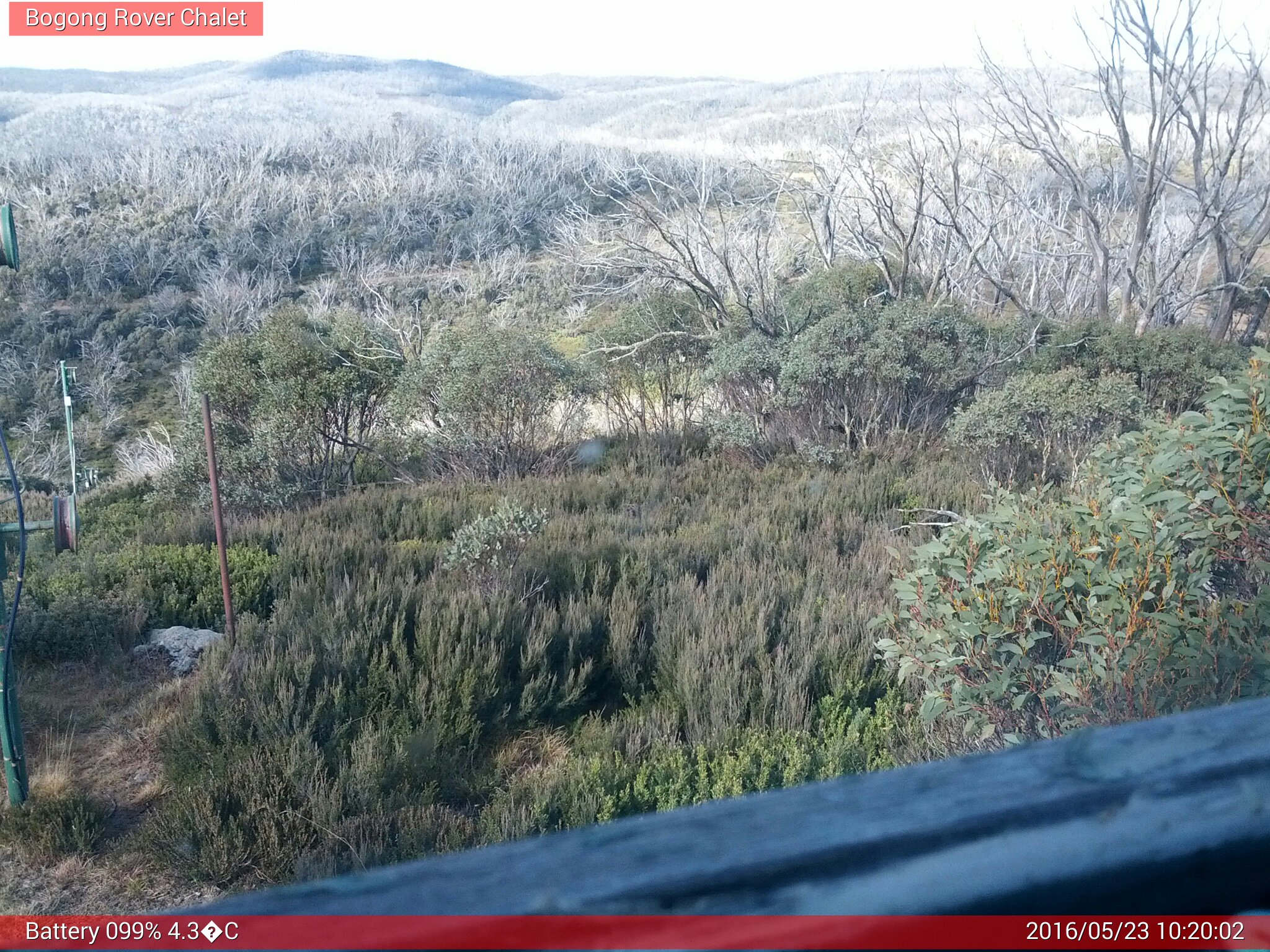 Bogong Web Cam 10:20am Monday 23rd of May 2016