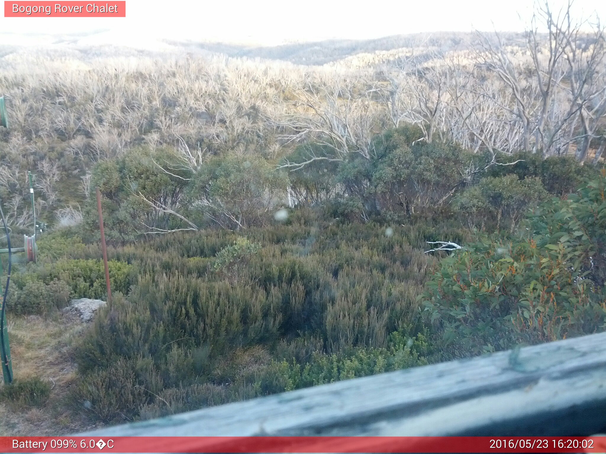 Bogong Web Cam 4:20pm Monday 23rd of May 2016