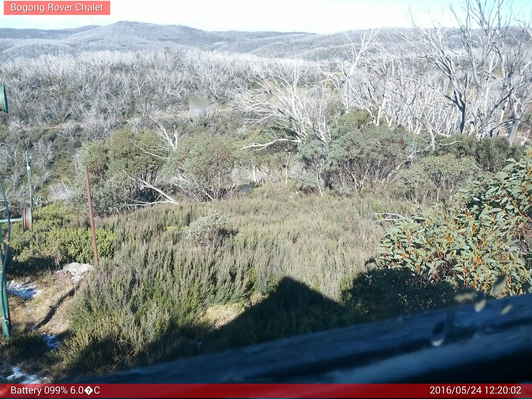 Bogong Web Cam 12:20pm Tuesday 24th of May 2016