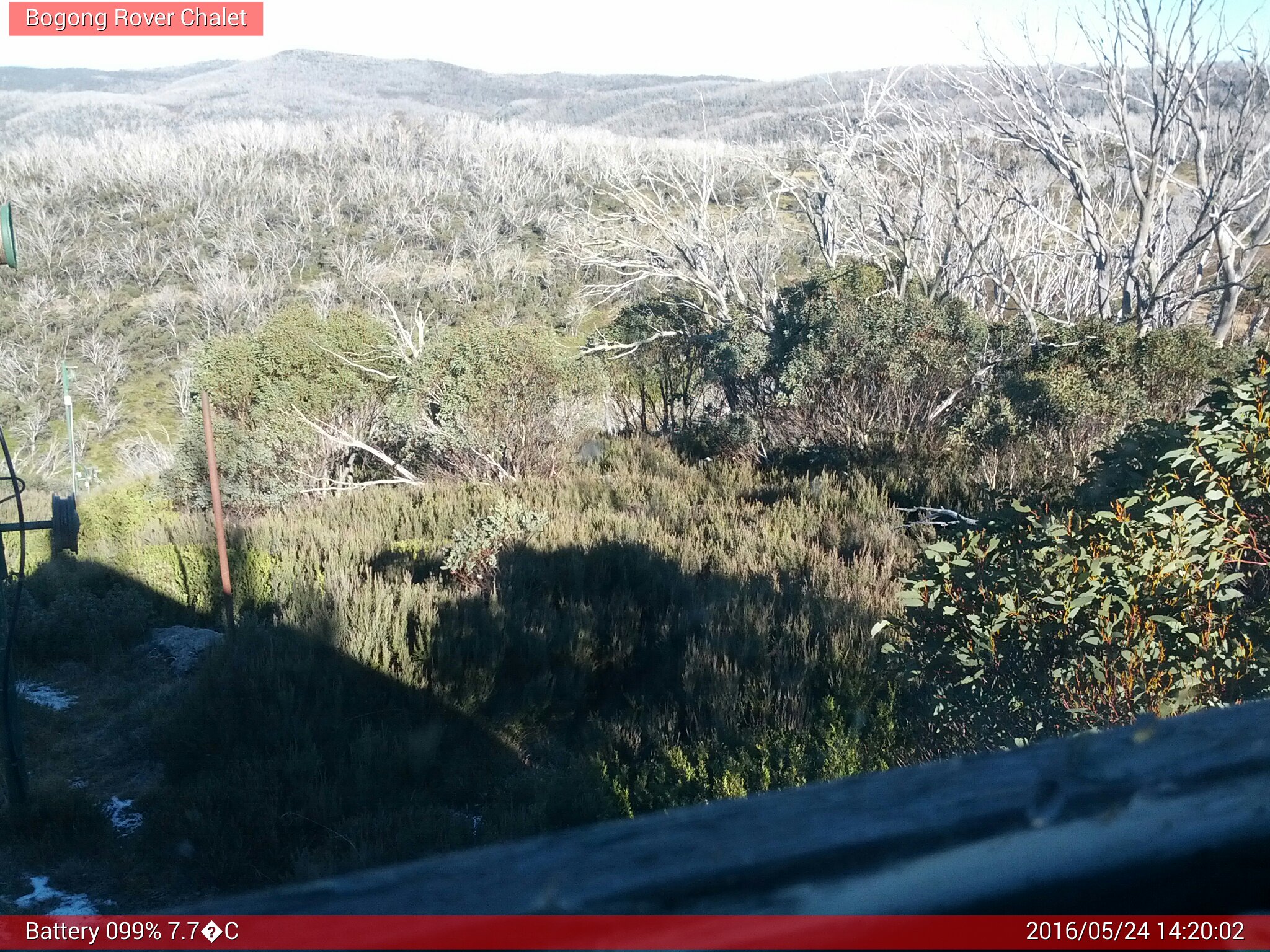 Bogong Web Cam 2:20pm Tuesday 24th of May 2016