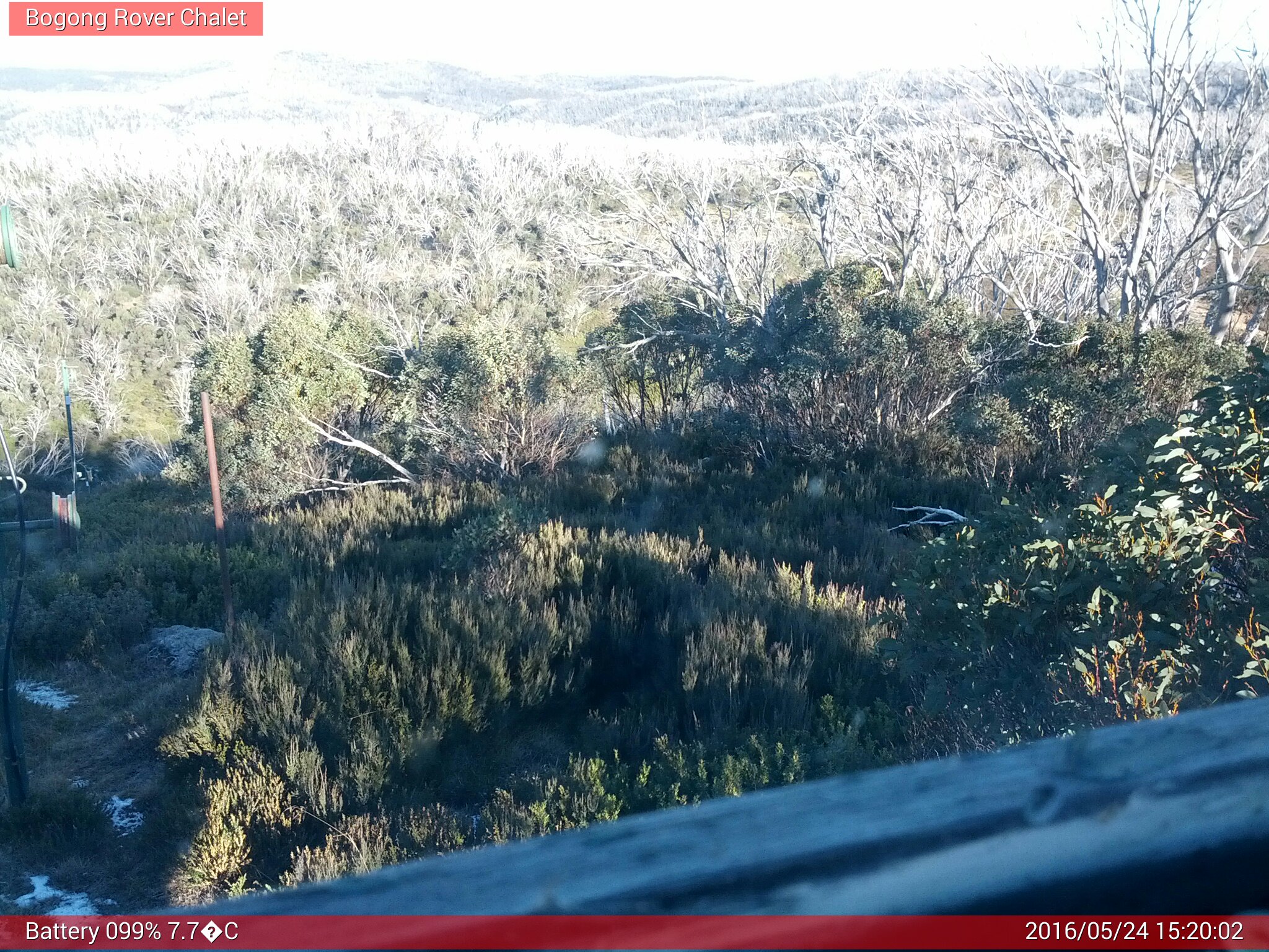 Bogong Web Cam 3:20pm Tuesday 24th of May 2016