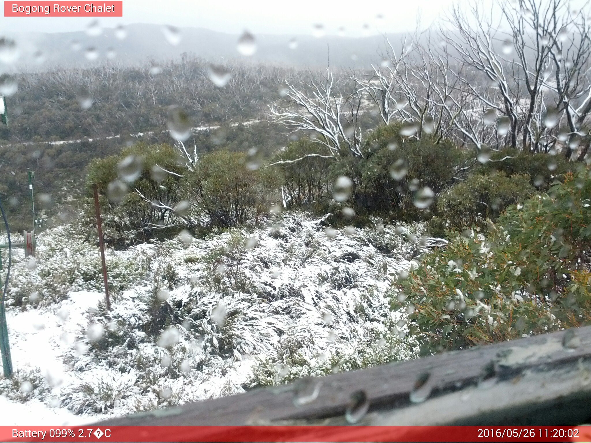 Bogong Web Cam 11:20am Thursday 26th of May 2016