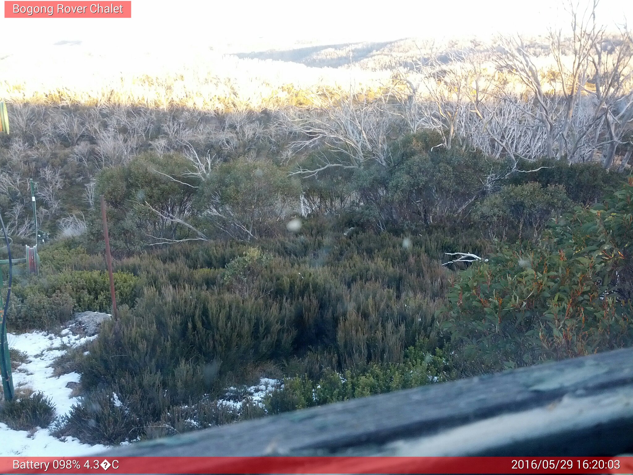 Bogong Web Cam 4:20pm Sunday 29th of May 2016