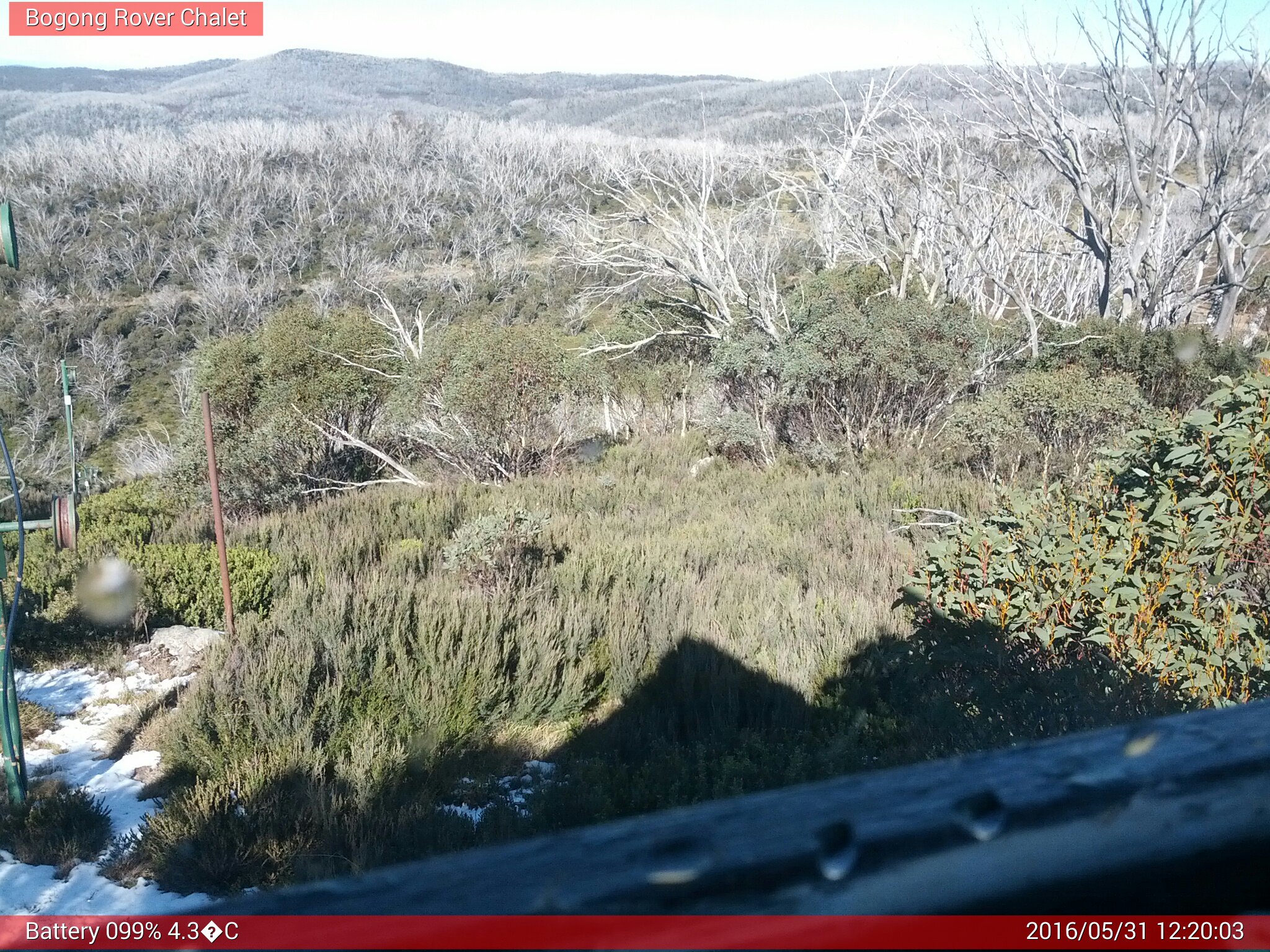 Bogong Web Cam 12:20pm Tuesday 31st of May 2016