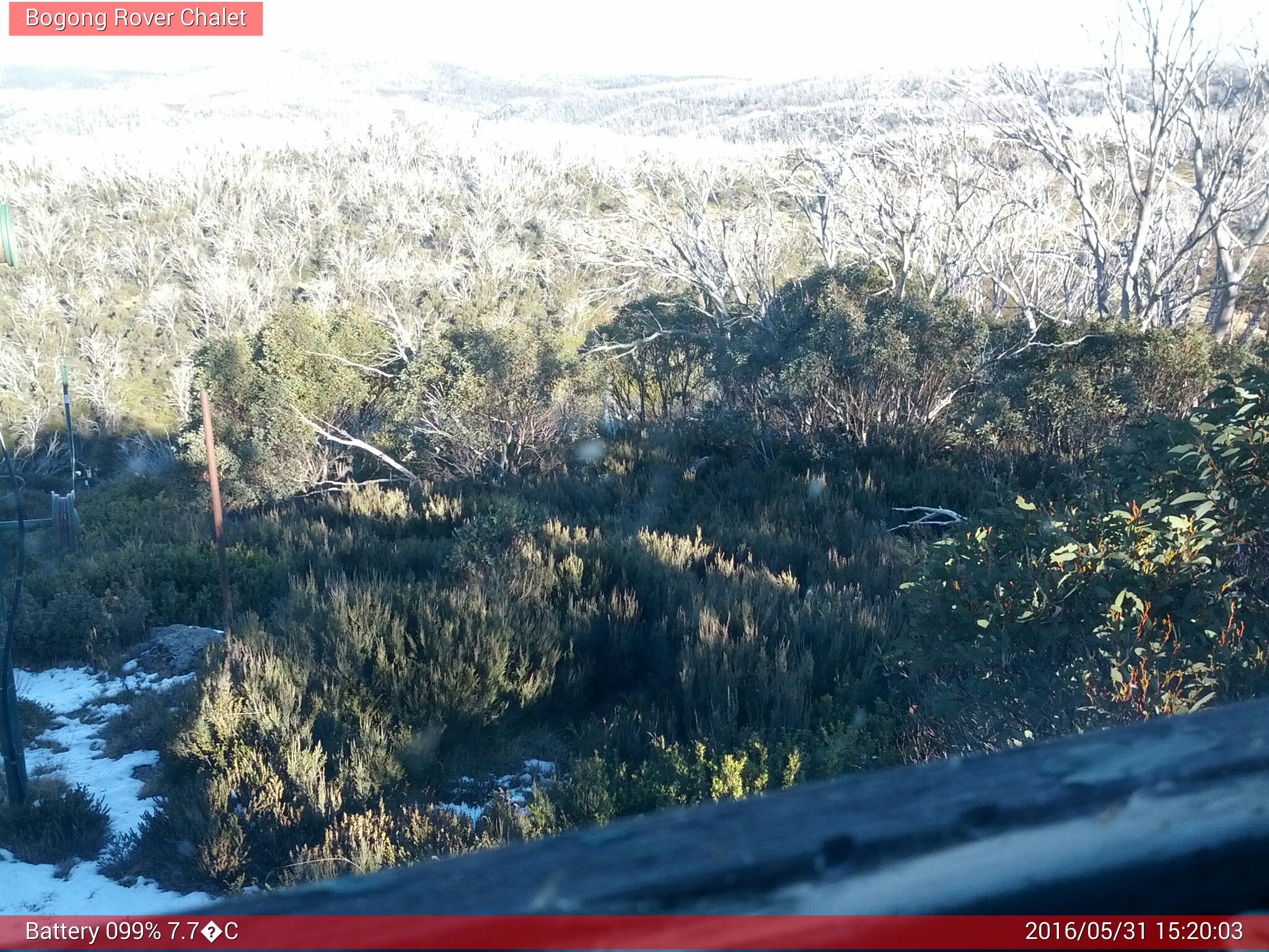 Bogong Web Cam 3:20pm Tuesday 31st of May 2016