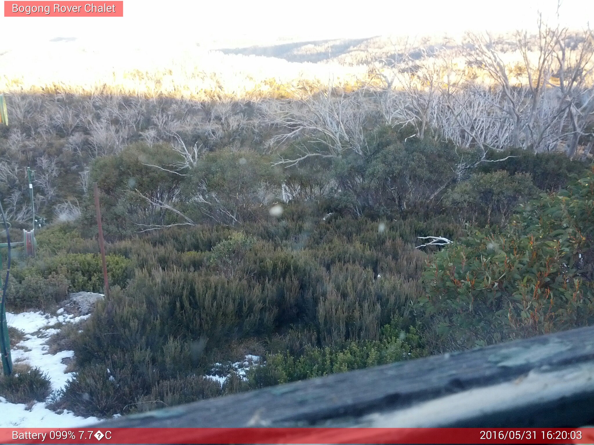 Bogong Web Cam 4:20pm Tuesday 31st of May 2016