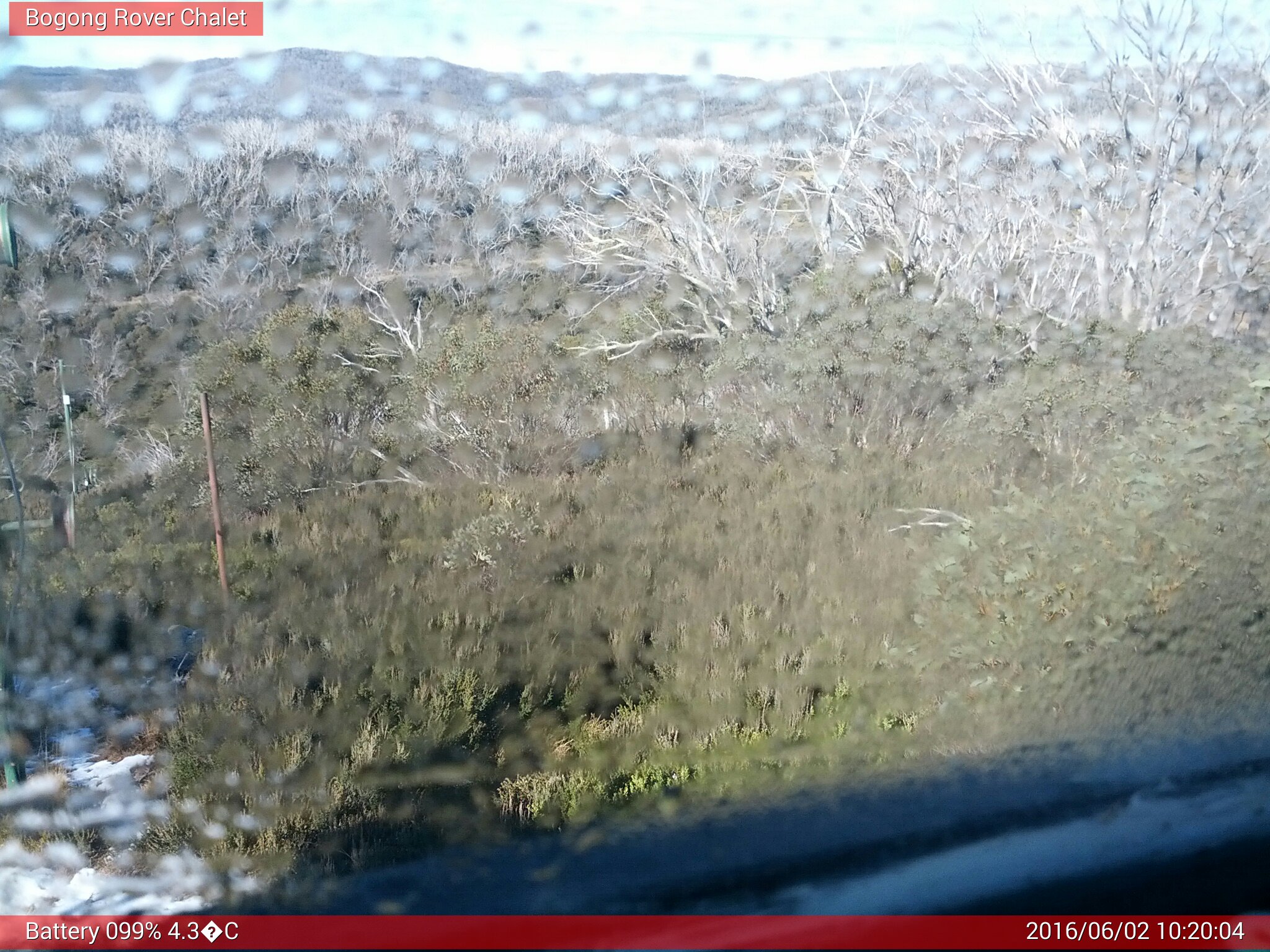 Bogong Web Cam 10:20am Thursday 2nd of June 2016