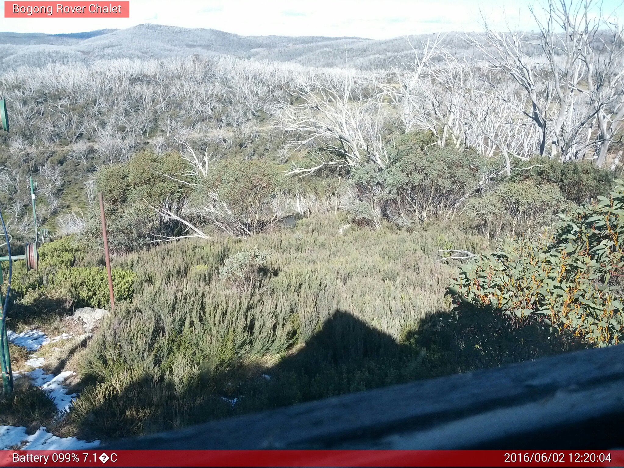 Bogong Web Cam 12:20pm Thursday 2nd of June 2016