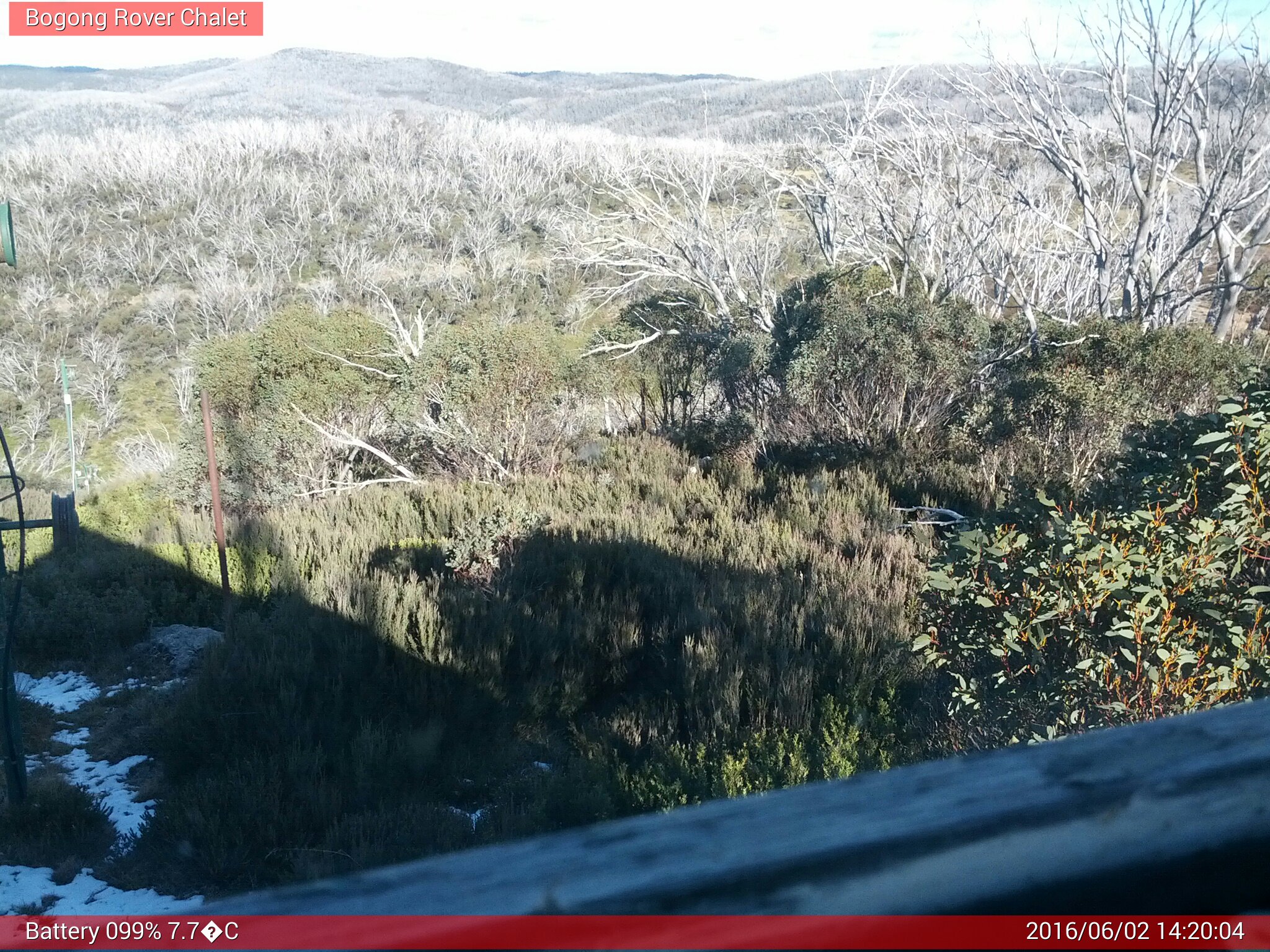 Bogong Web Cam 2:20pm Thursday 2nd of June 2016