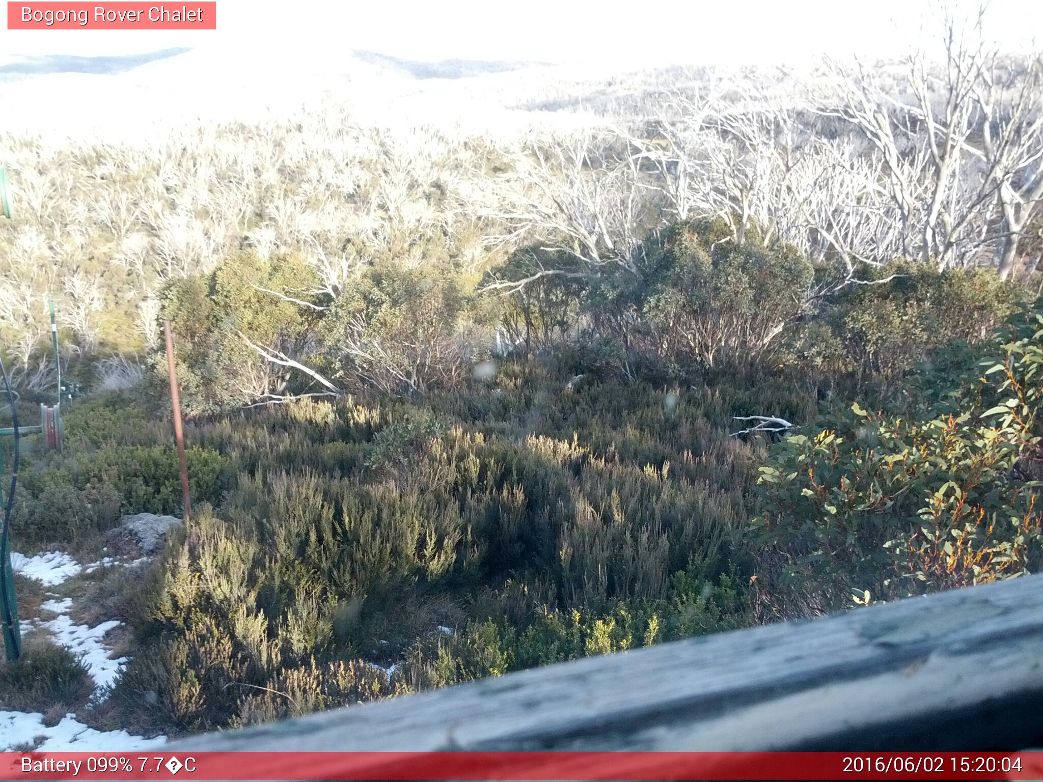 Bogong Web Cam 3:20pm Thursday 2nd of June 2016