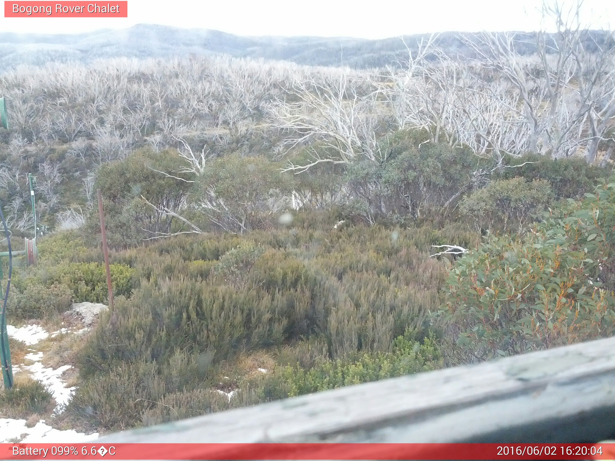 Bogong Web Cam 4:20pm Thursday 2nd of June 2016