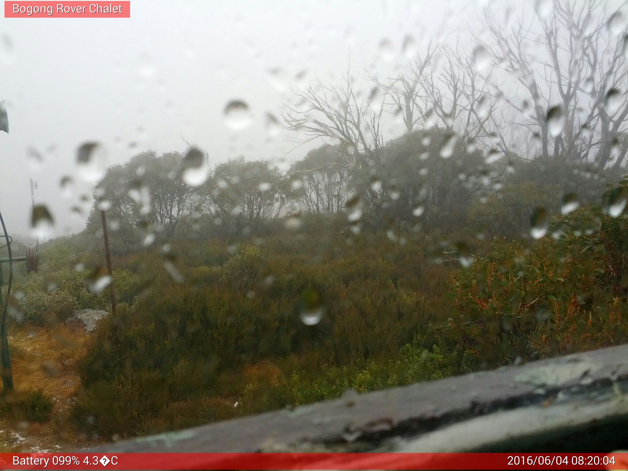 Bogong Web Cam 8:20am Saturday 4th of June 2016