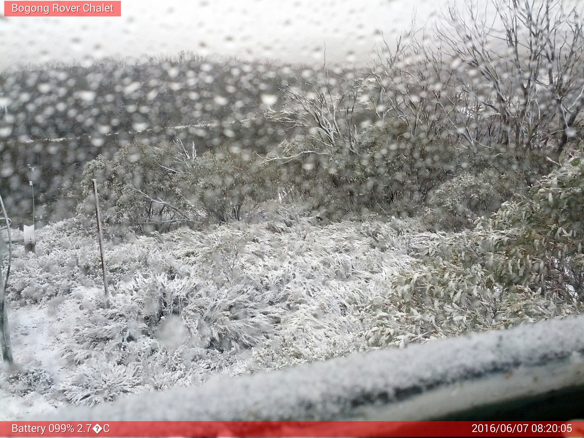 Bogong Web Cam 8:20am Tuesday 7th of June 2016