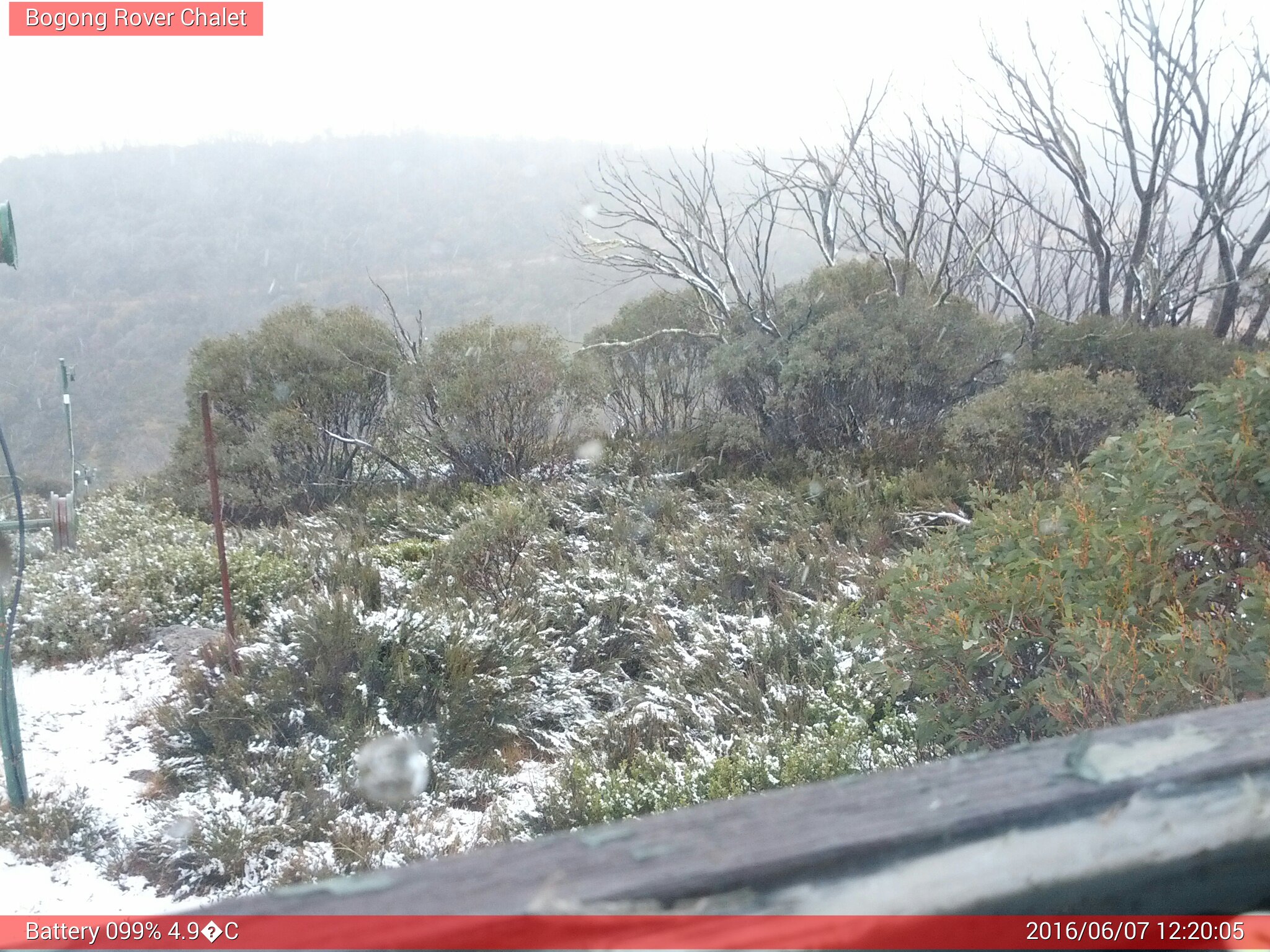 Bogong Web Cam 12:20pm Tuesday 7th of June 2016