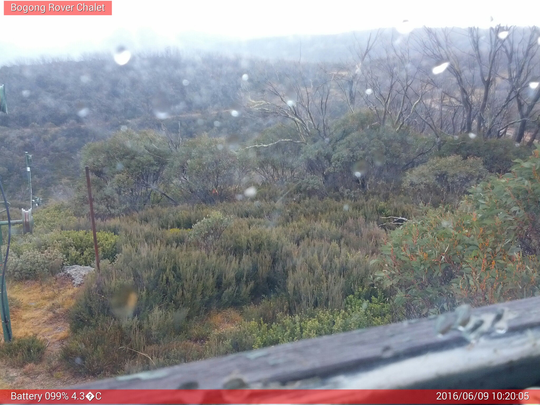 Bogong Web Cam 10:20am Thursday 9th of June 2016