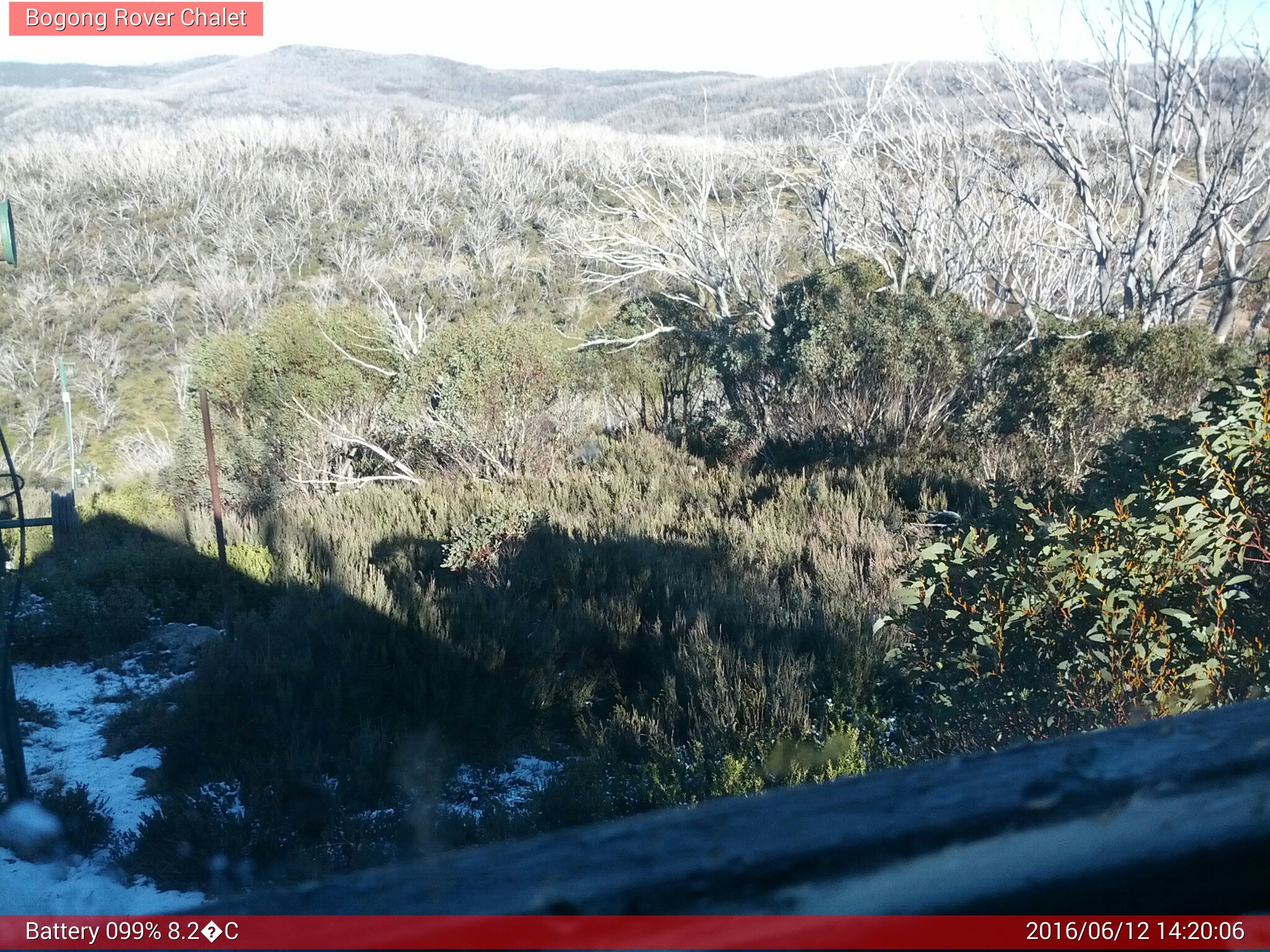 Bogong Web Cam 2:20pm Sunday 12th of June 2016