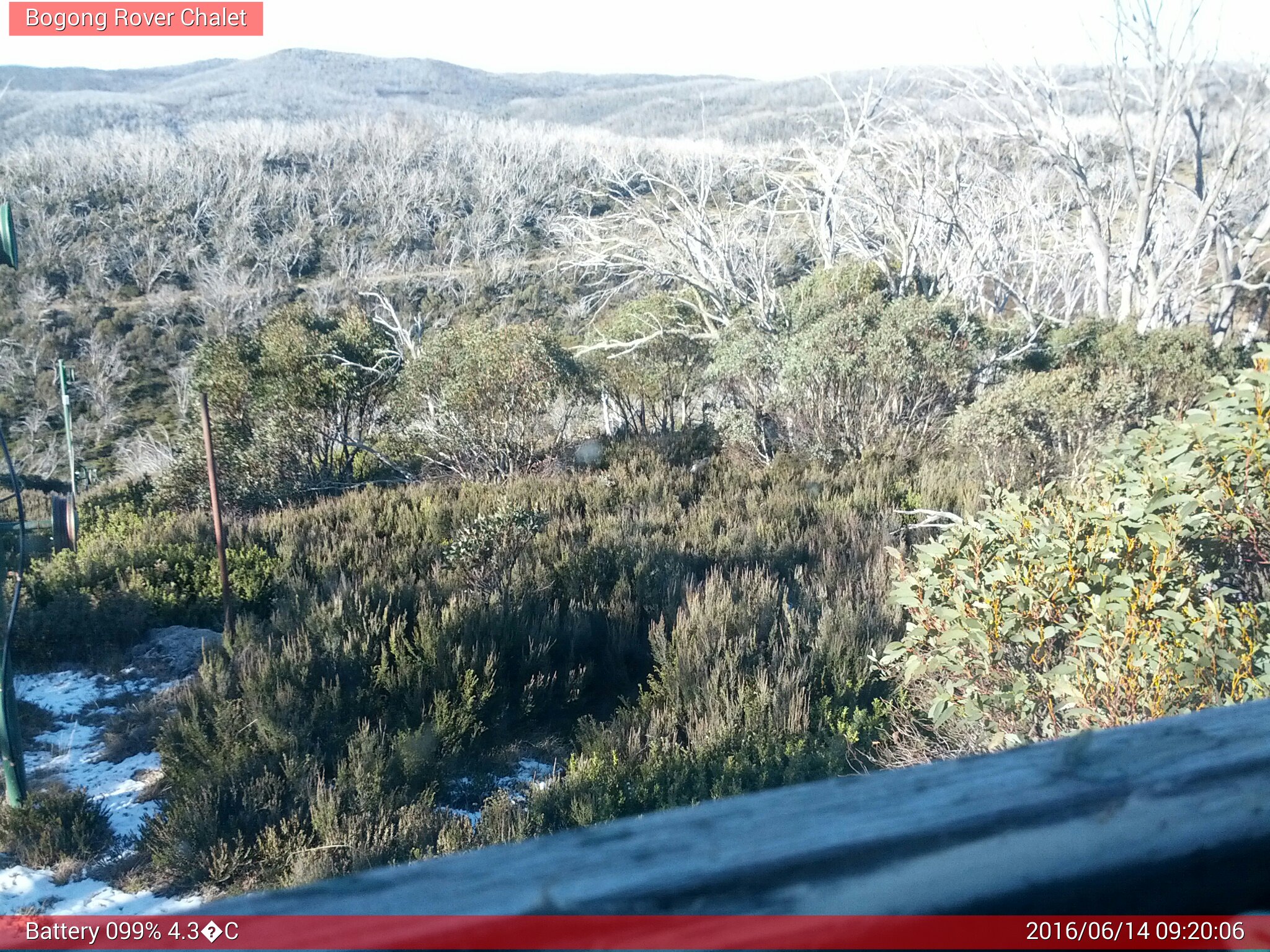 Bogong Web Cam 9:20am Tuesday 14th of June 2016