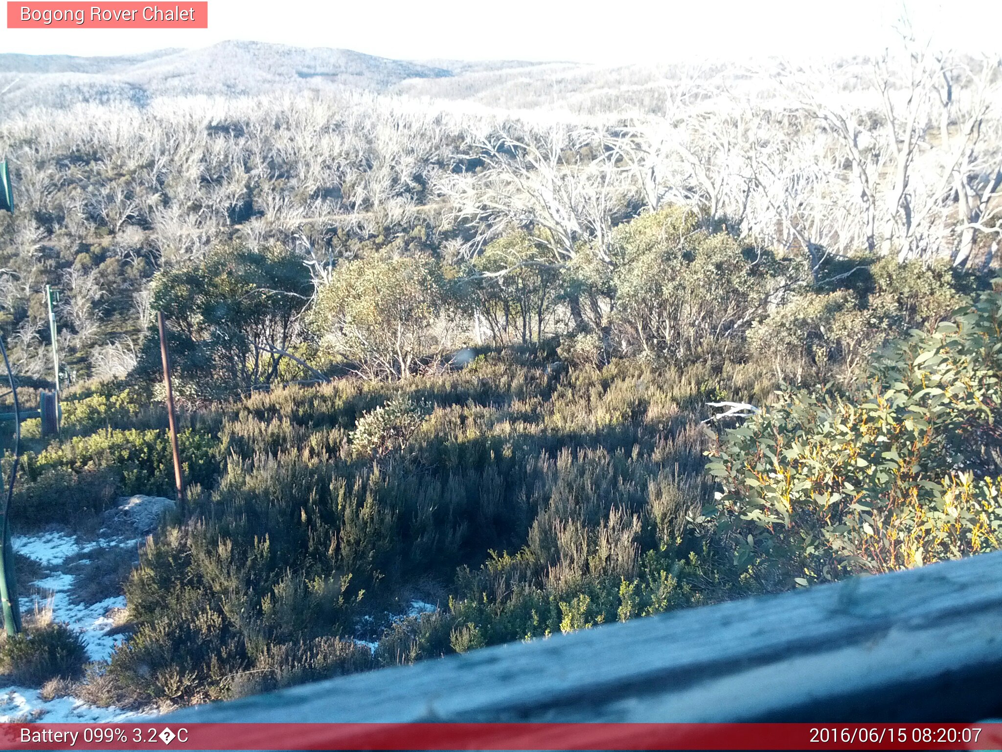 Bogong Web Cam 8:20am Wednesday 15th of June 2016