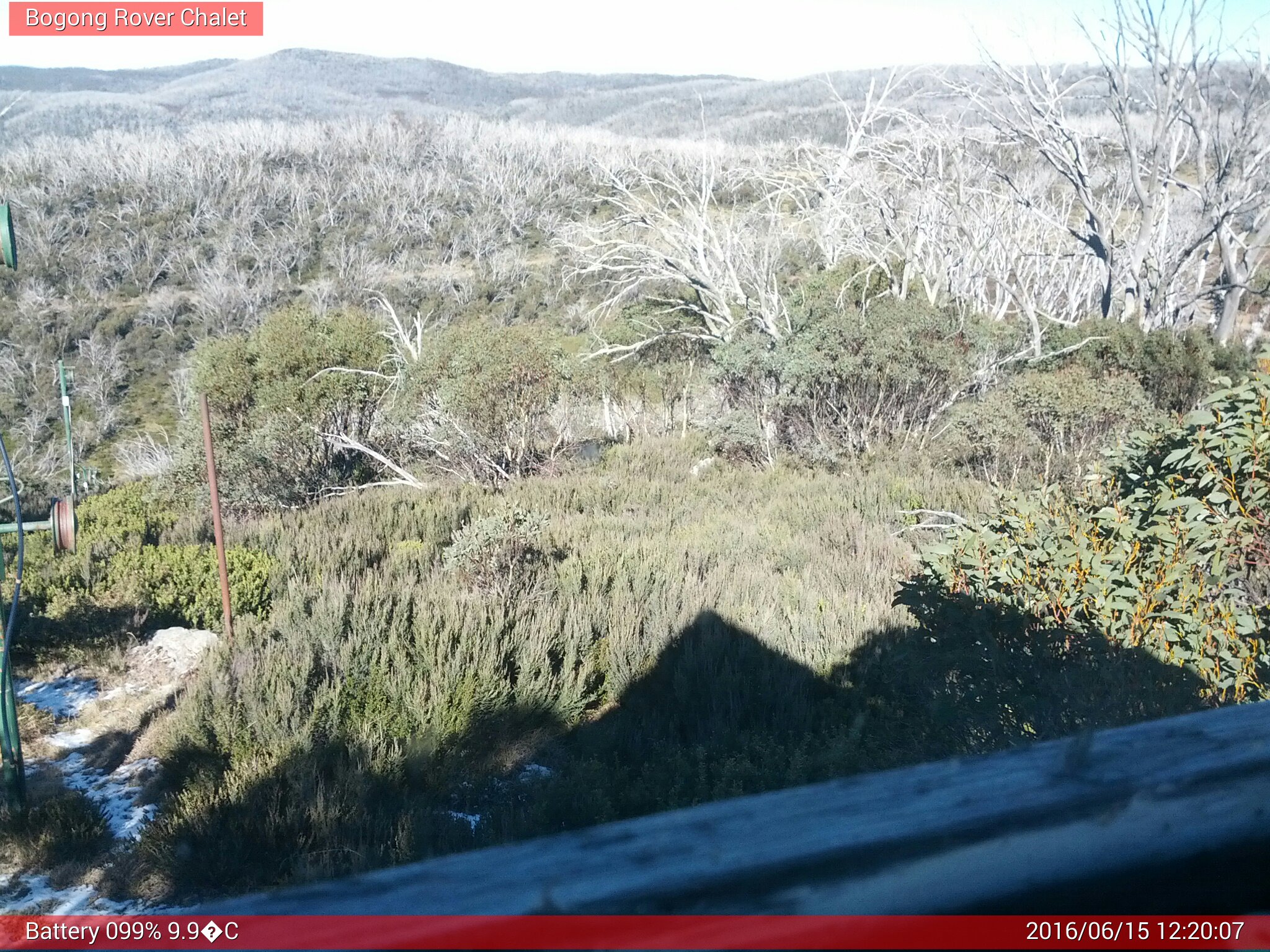 Bogong Web Cam 12:20pm Wednesday 15th of June 2016