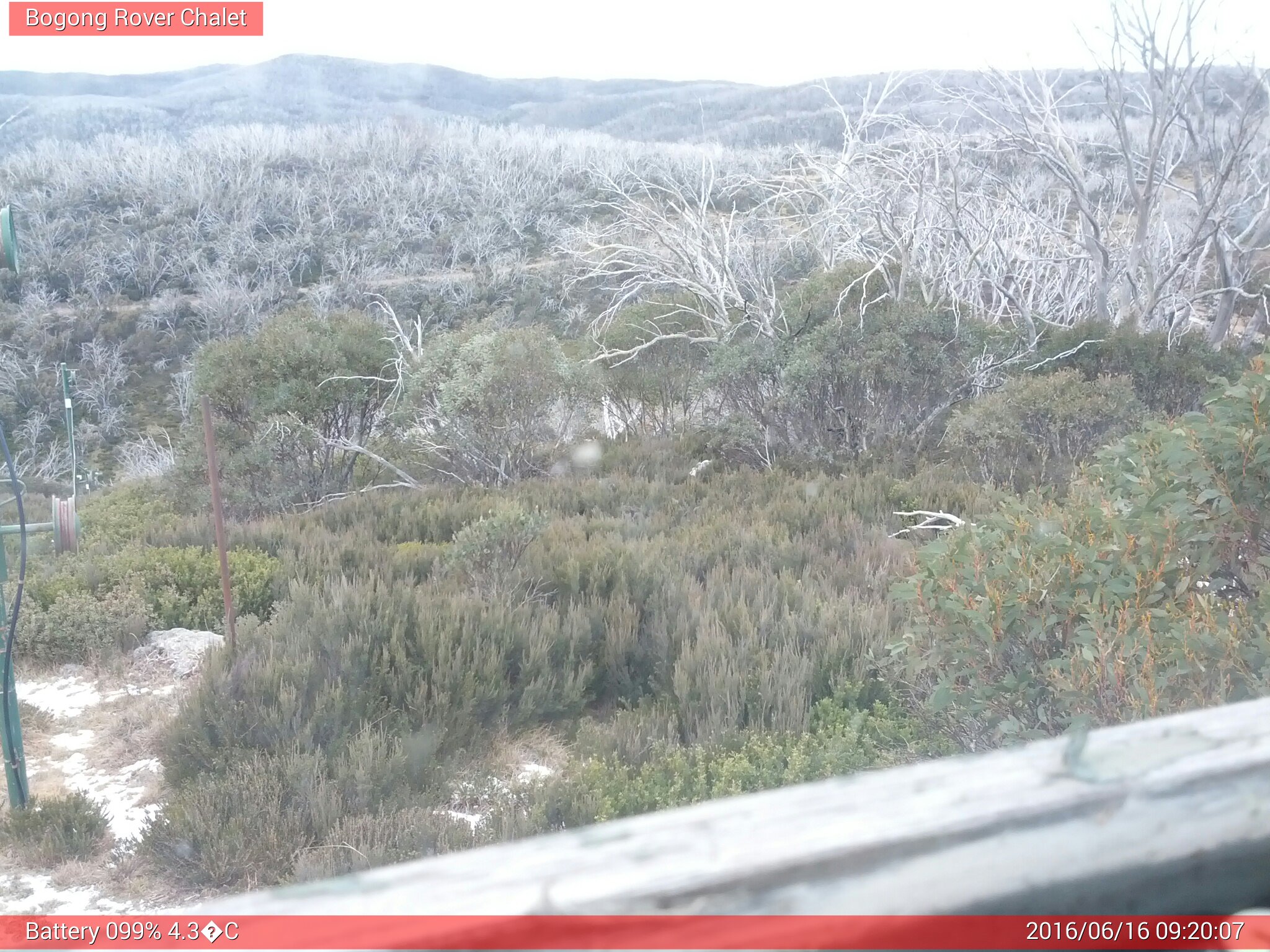 Bogong Web Cam 9:20am Thursday 16th of June 2016