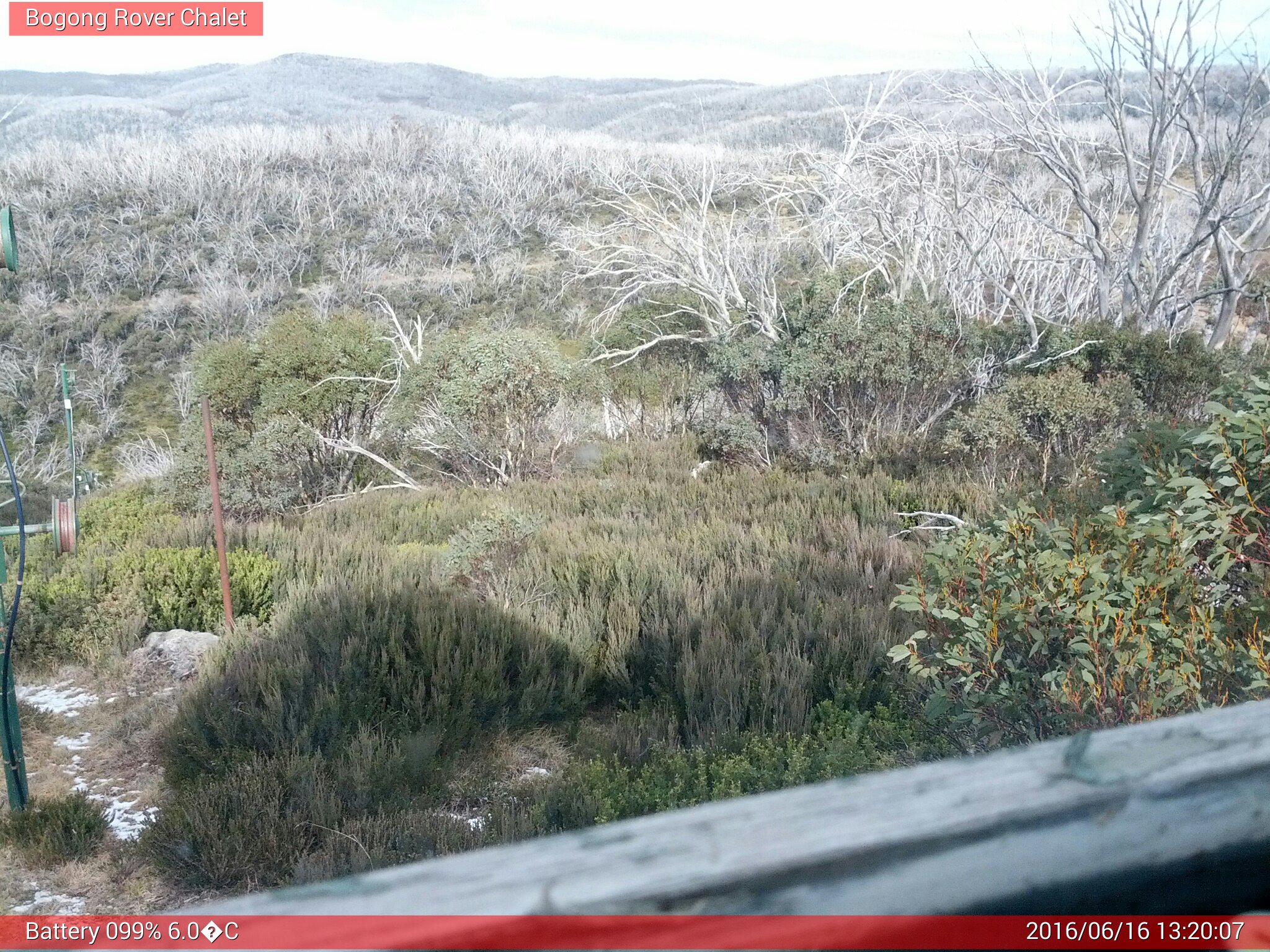 Bogong Web Cam 1:20pm Thursday 16th of June 2016