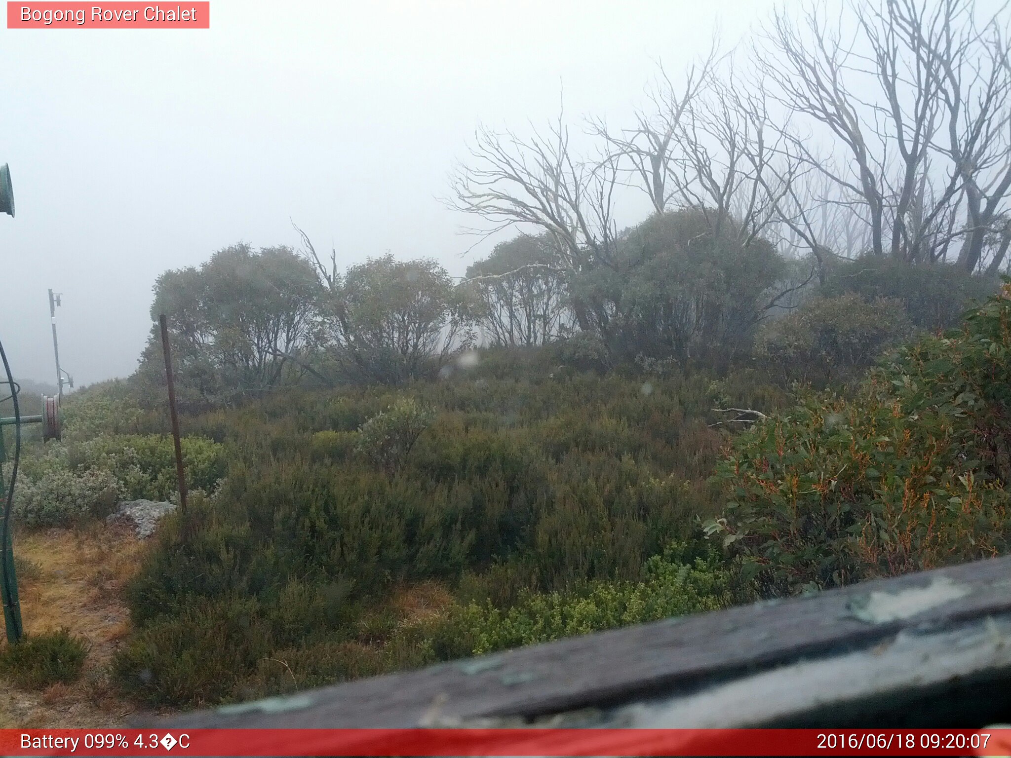 Bogong Web Cam 9:20am Saturday 18th of June 2016