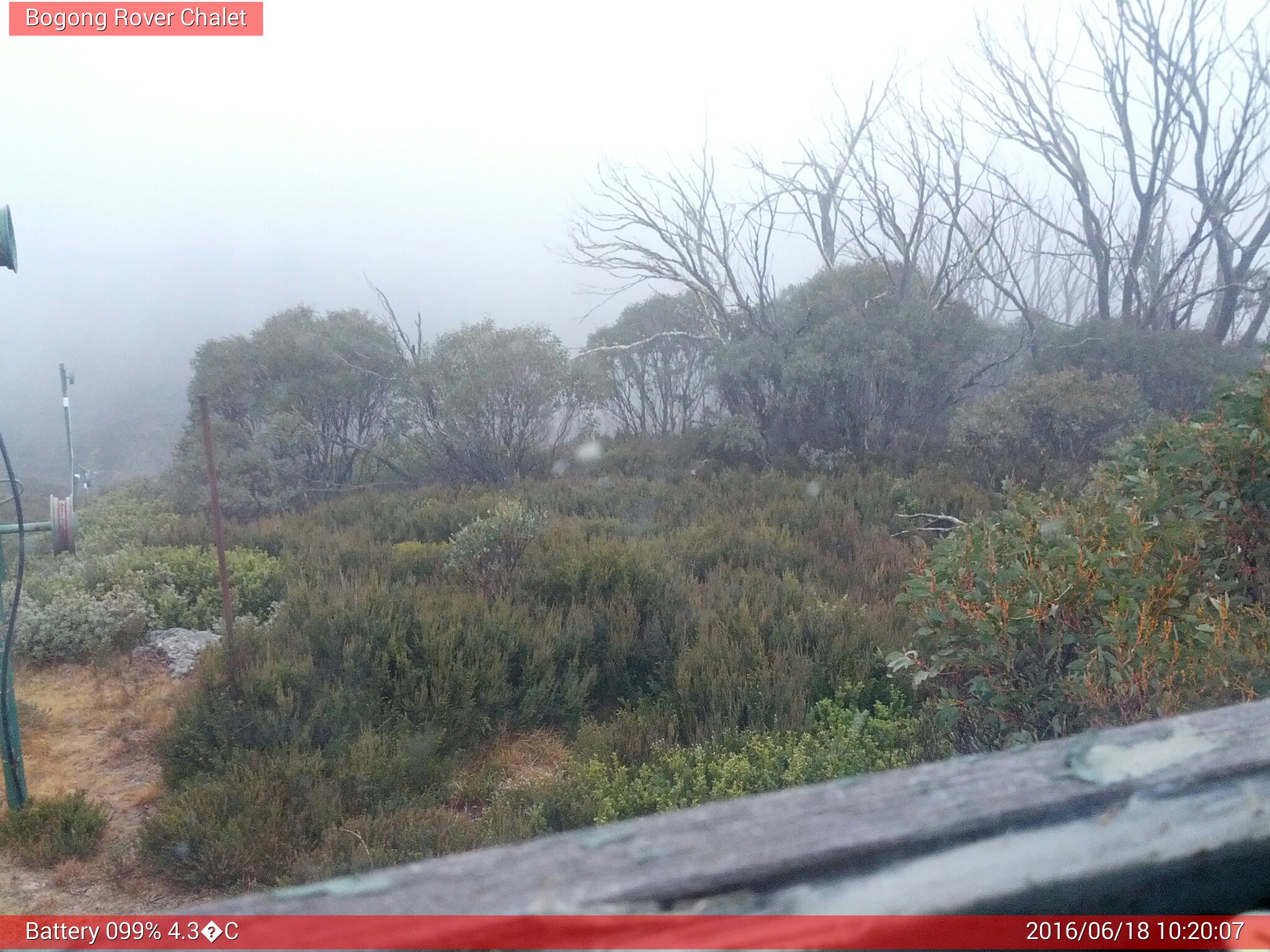 Bogong Web Cam 10:20am Saturday 18th of June 2016