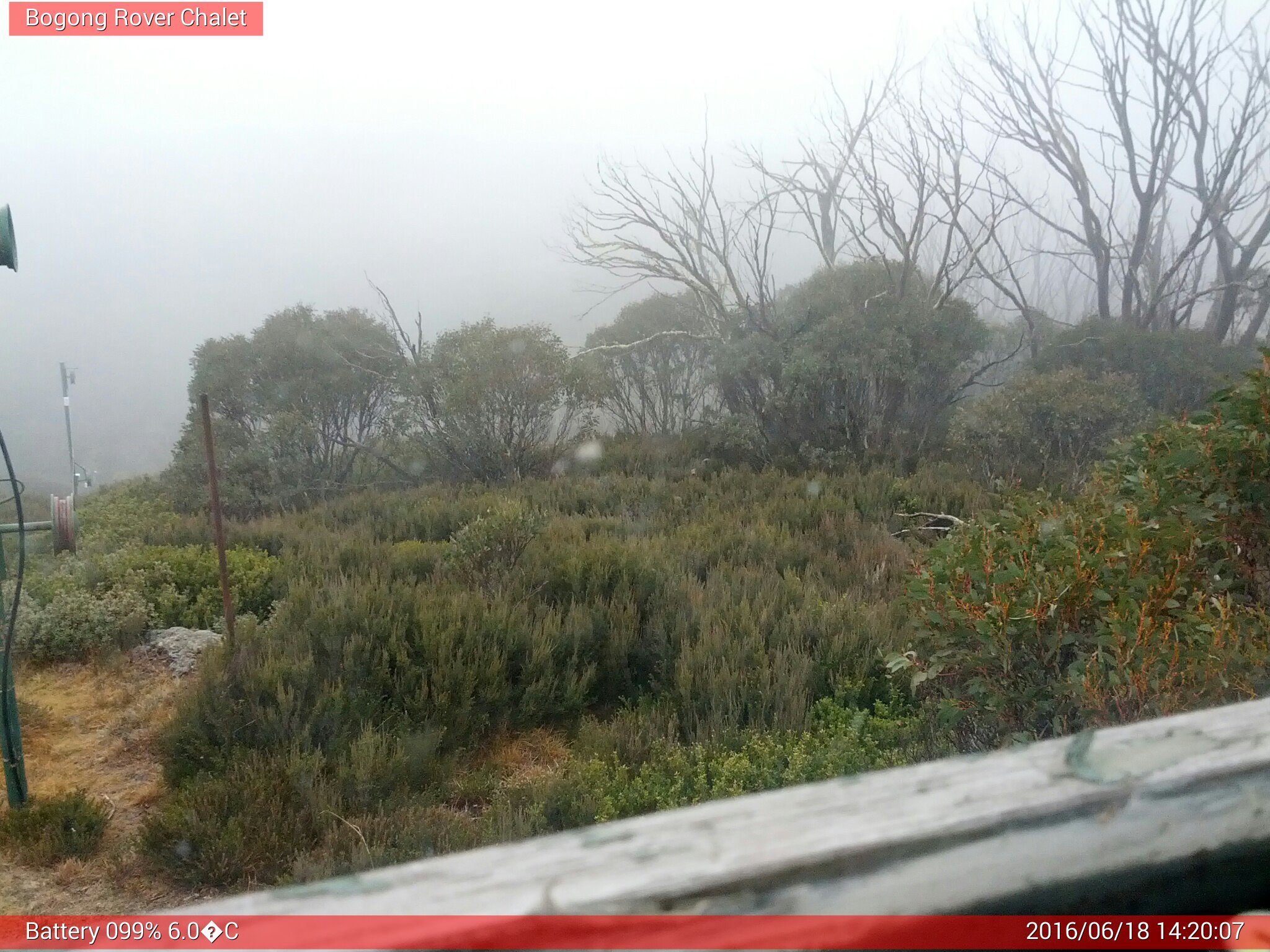 Bogong Web Cam 2:20pm Saturday 18th of June 2016