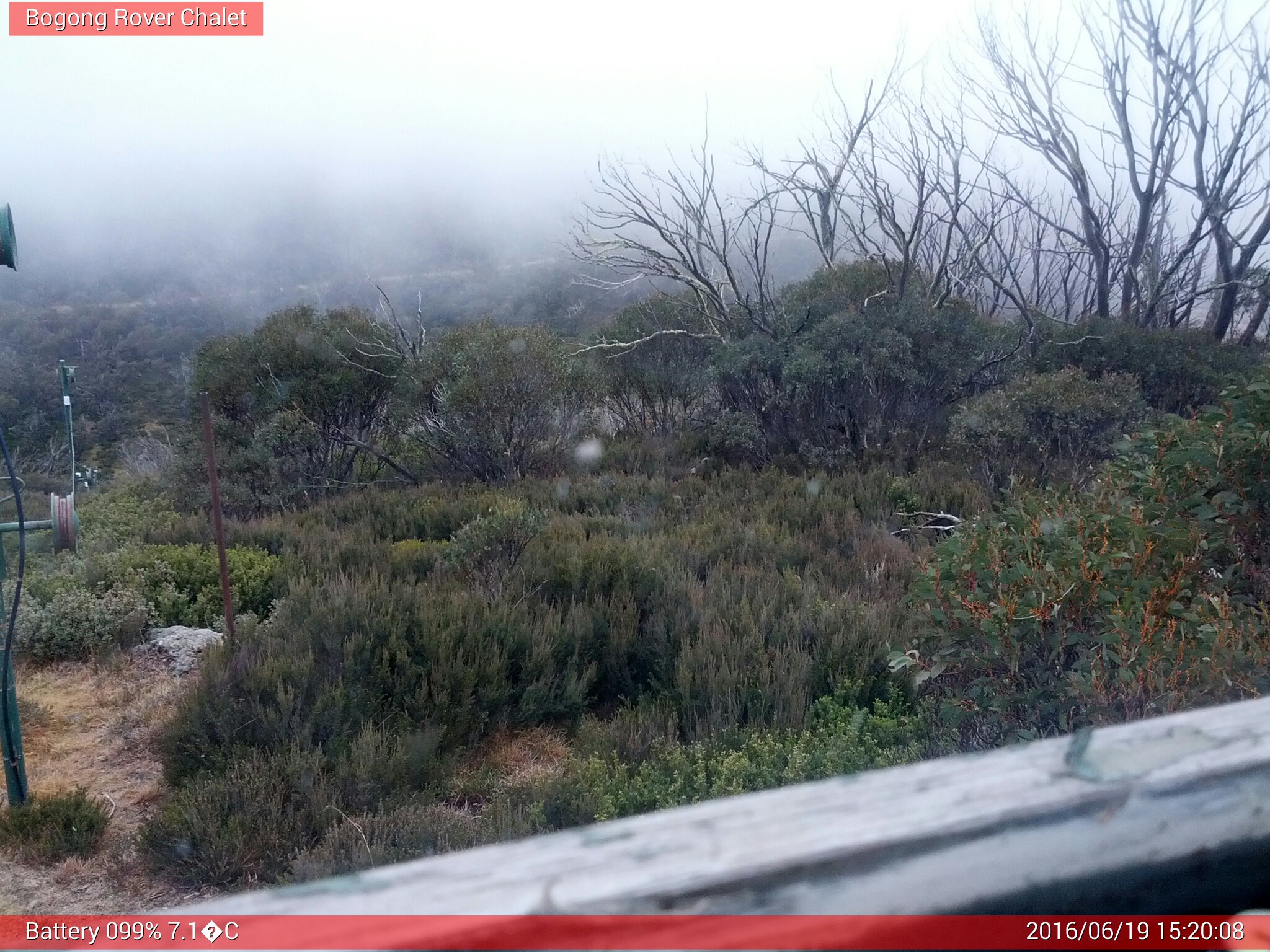 Bogong Web Cam 3:20pm Sunday 19th of June 2016