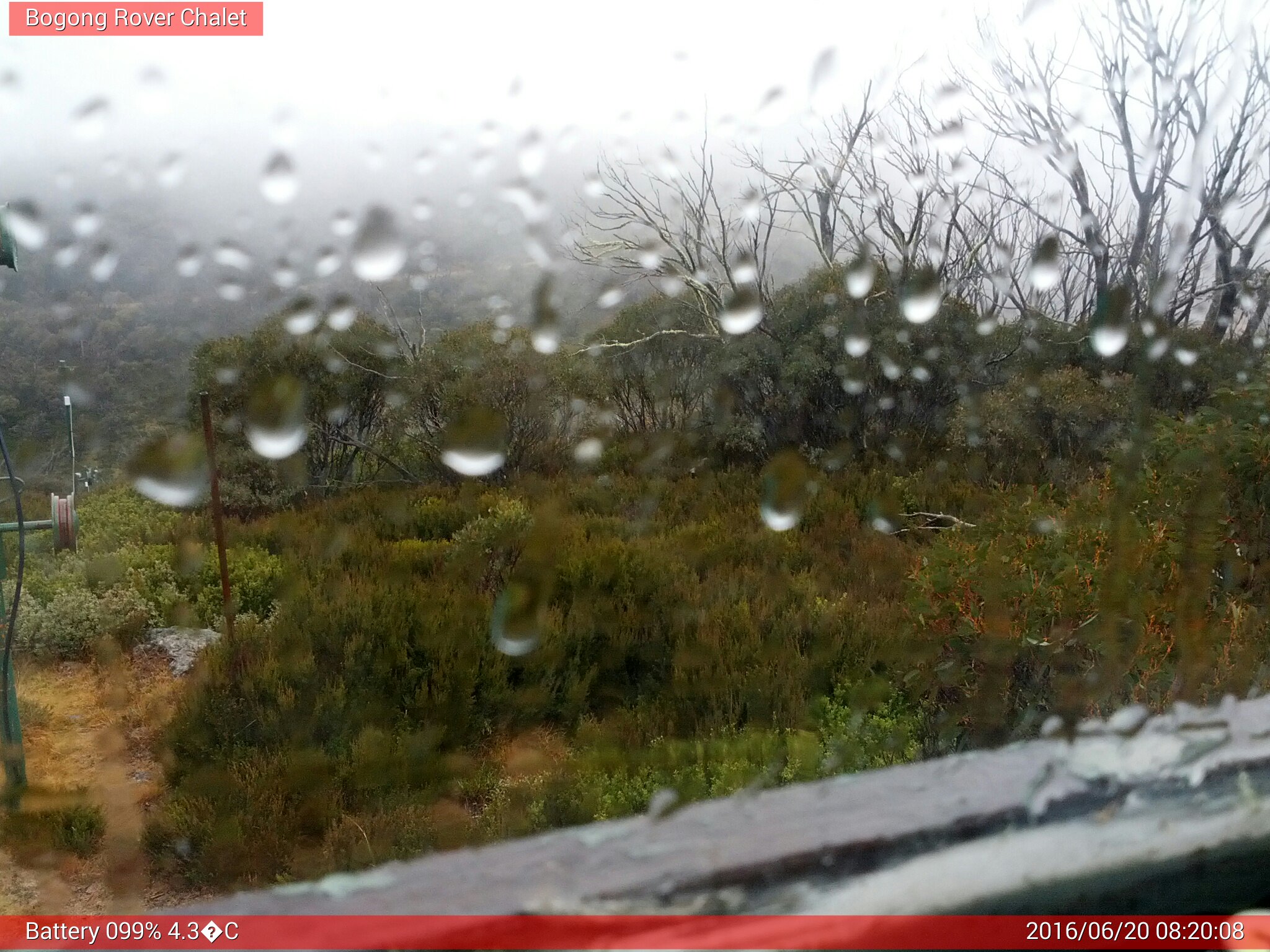 Bogong Web Cam 8:20am Monday 20th of June 2016