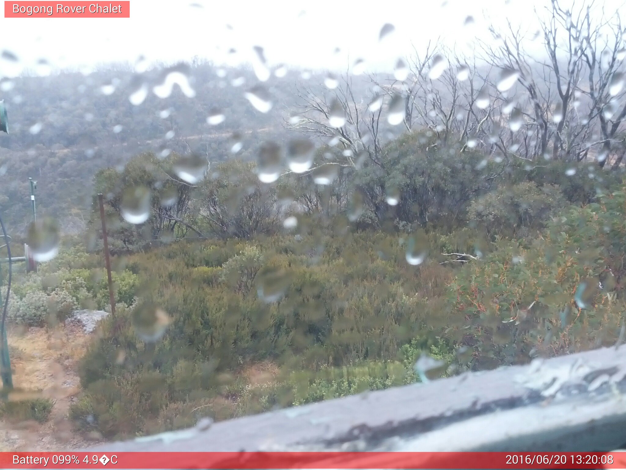 Bogong Web Cam 1:20pm Monday 20th of June 2016