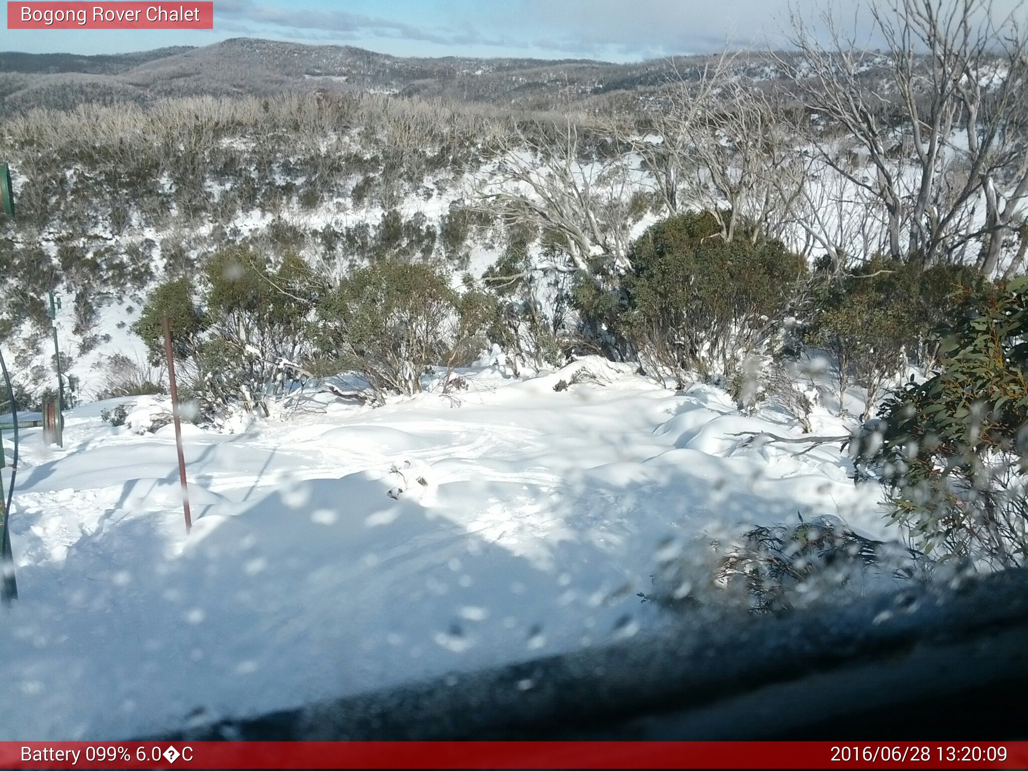 Bogong Web Cam 1:20pm Tuesday 28th of June 2016