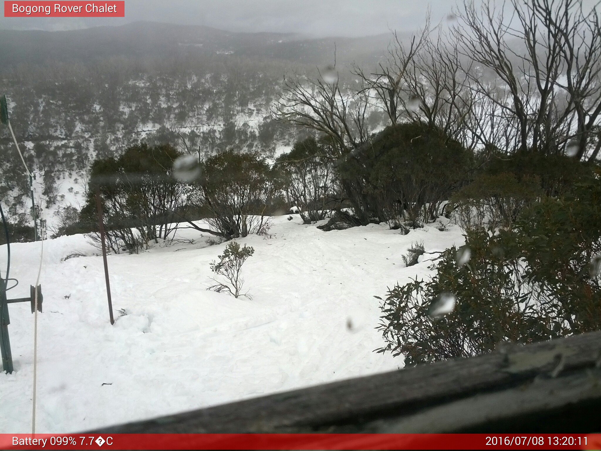 Bogong Web Cam 1:20pm Friday 8th of July 2016
