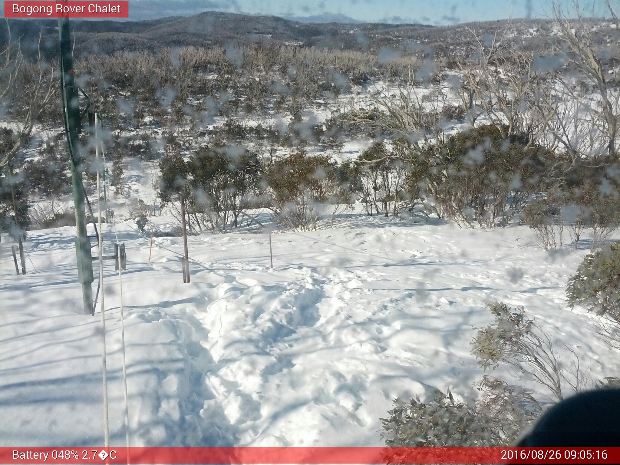 Bogong Web Cam 9:05am Friday 26th of August 2016