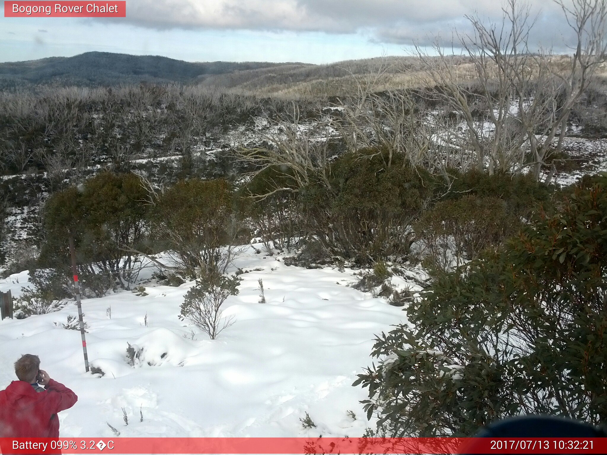 Bogong Web Cam 10:32am Thursday 13th of July 2017