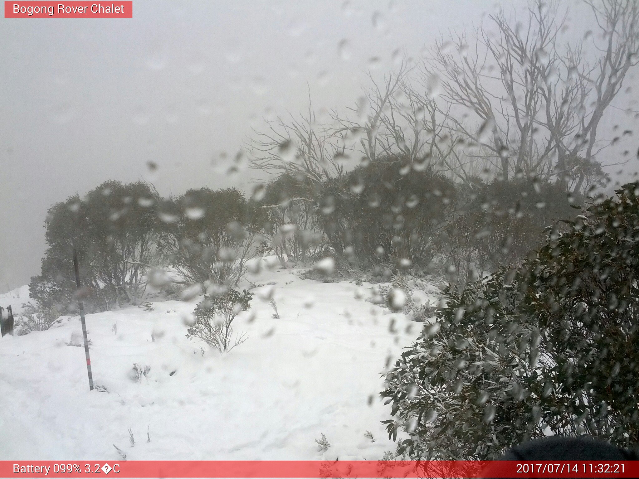 Bogong Web Cam 11:32am Friday 14th of July 2017