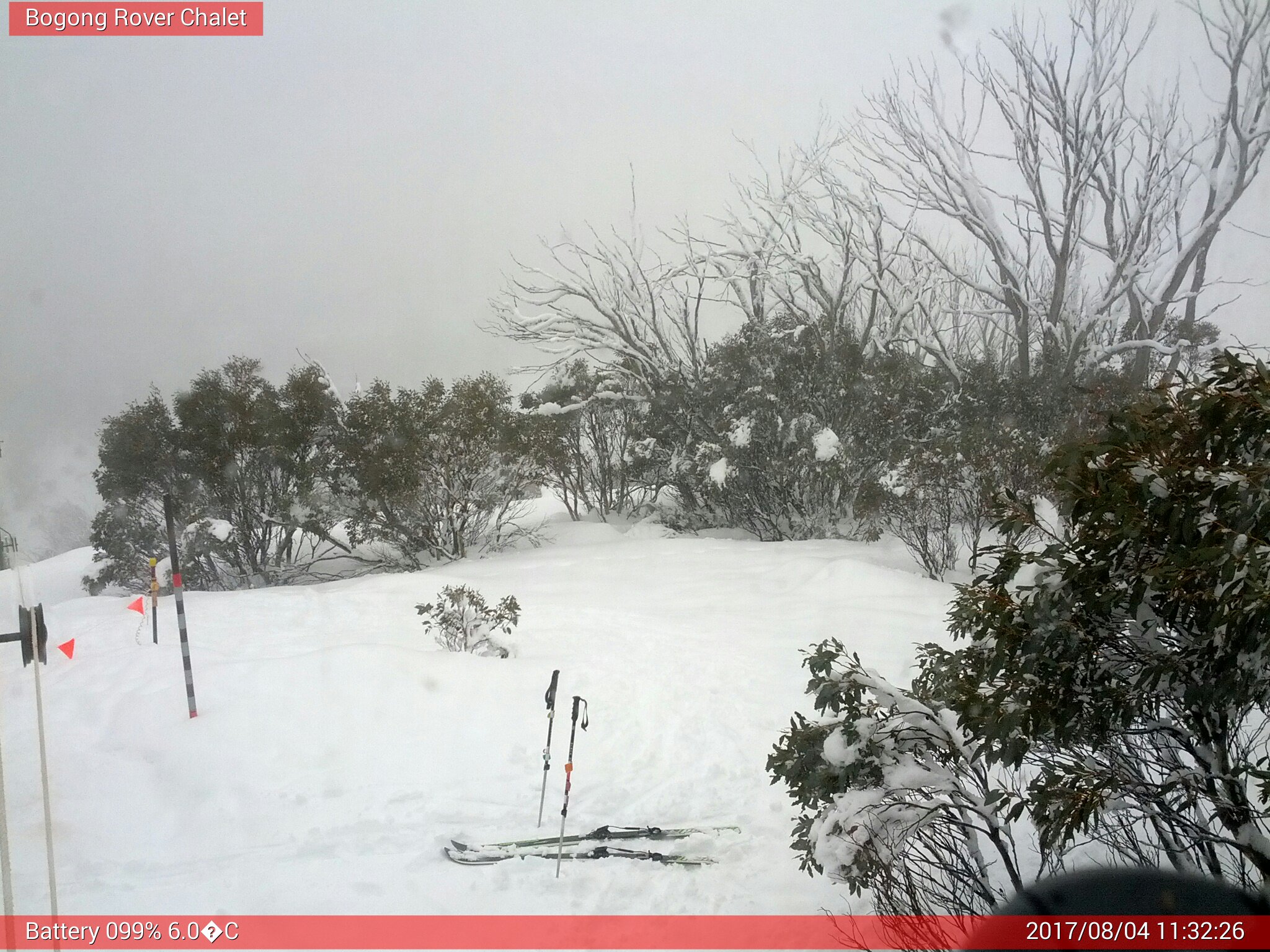 Bogong Web Cam 11:32am Friday 4th of August 2017