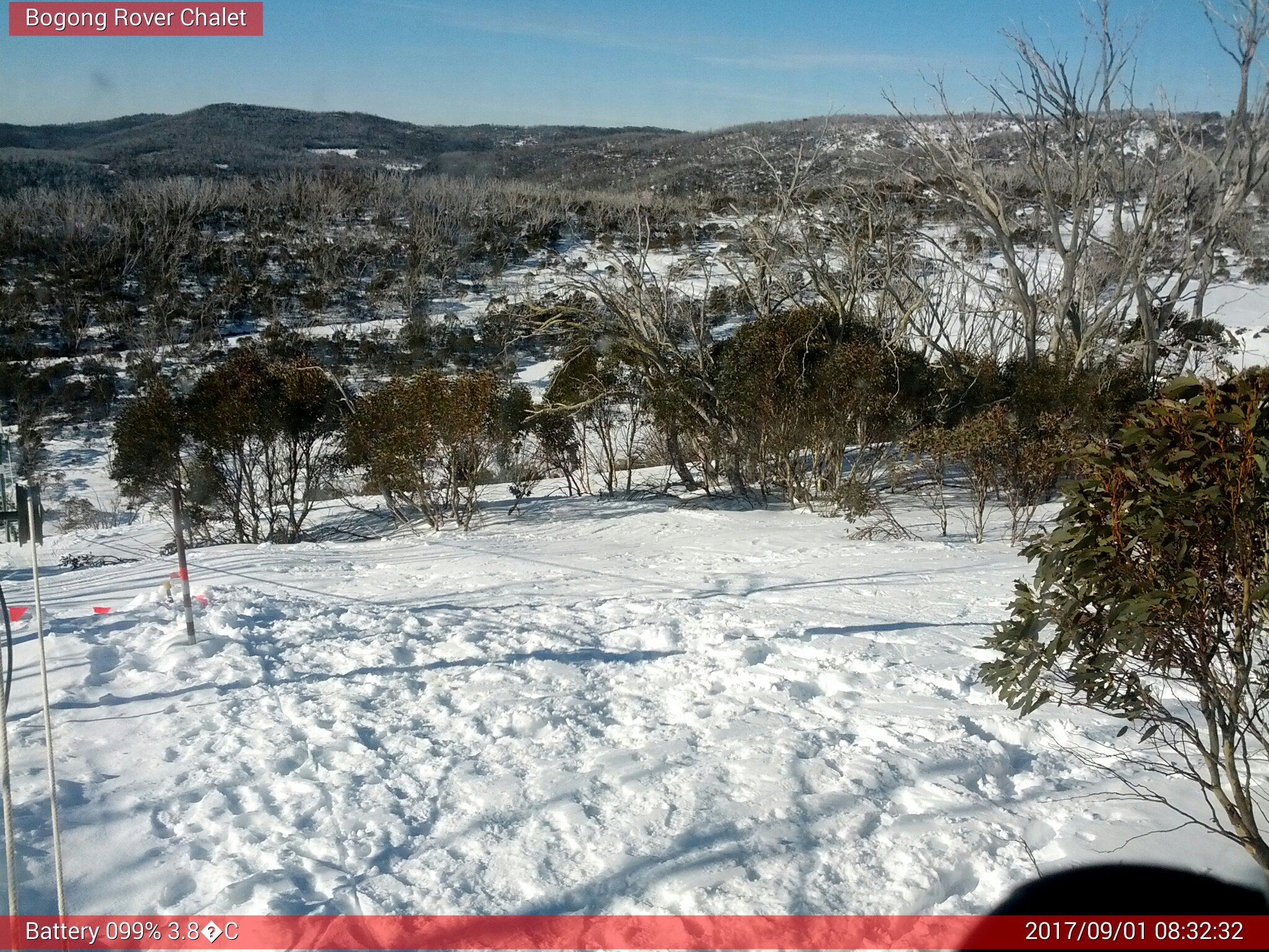 Bogong Web Cam 8:32am Friday 1st of September 2017