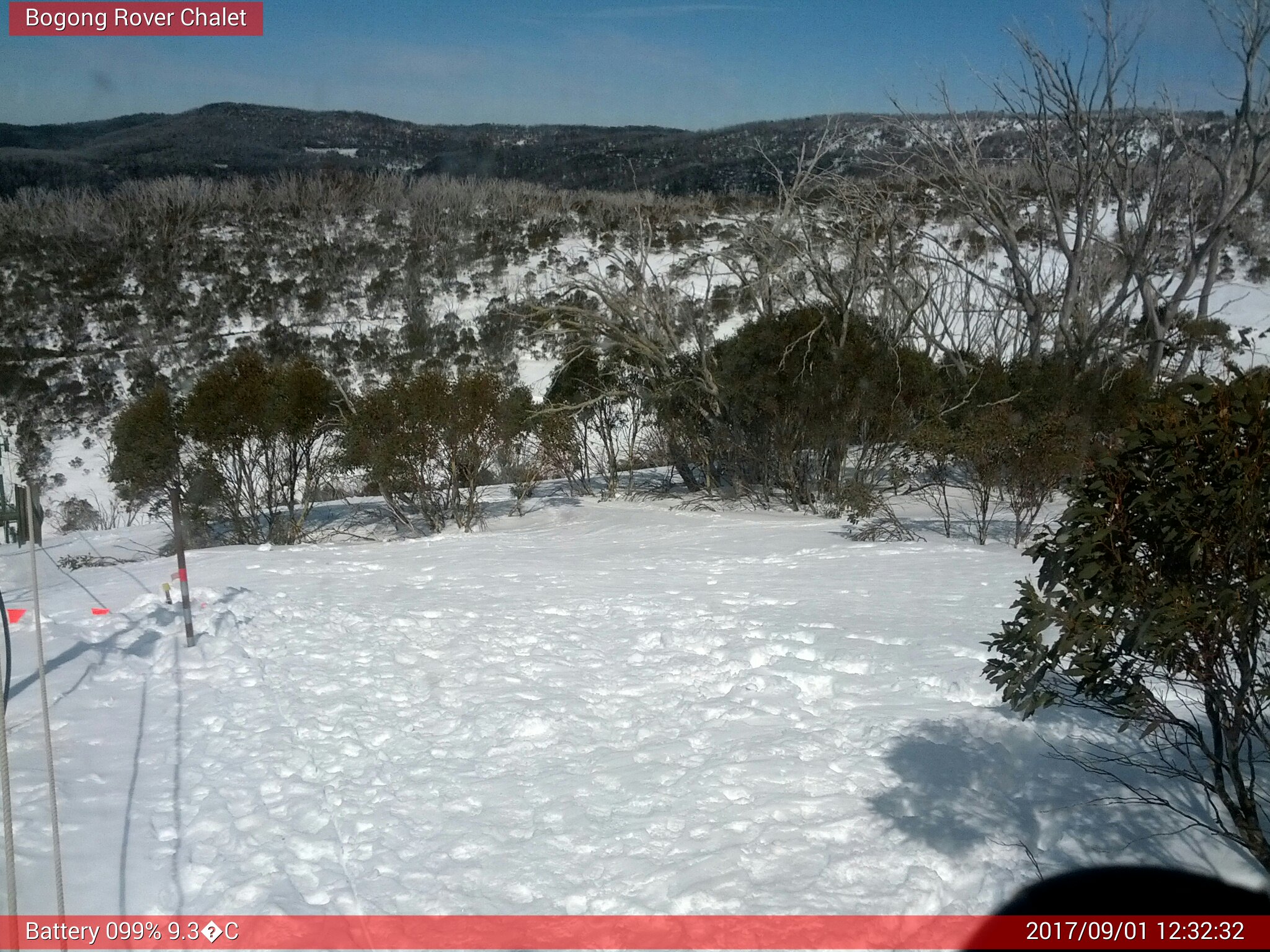 Bogong Web Cam 12:32pm Friday 1st of September 2017