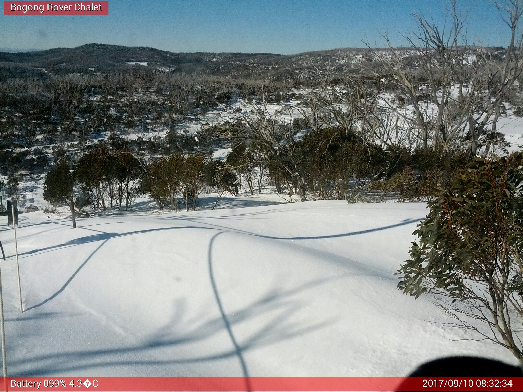 Bogong Web Cam 8:32am Sunday 10th of September 2017