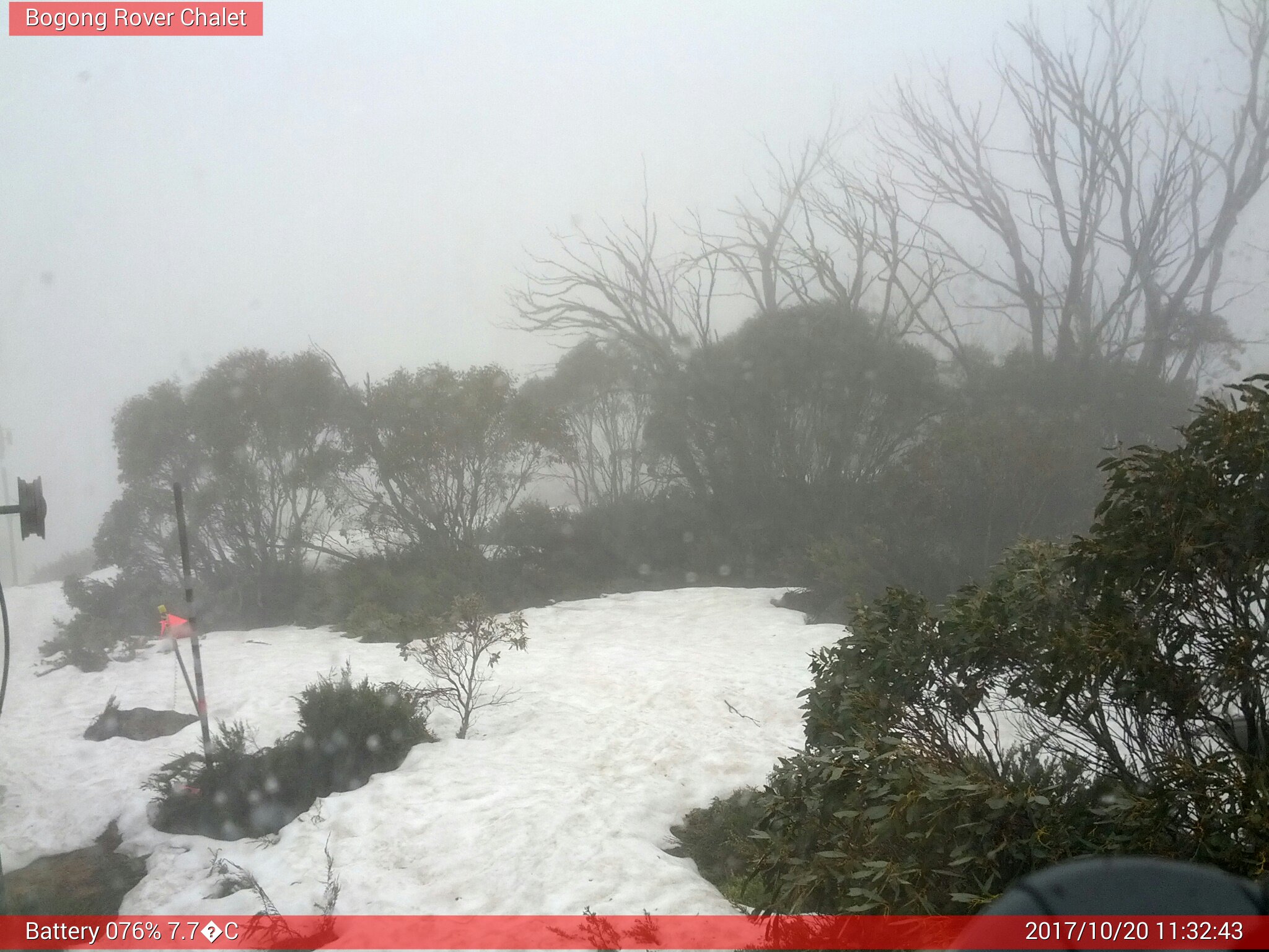 Bogong Web Cam 11:32am Friday 20th of October 2017