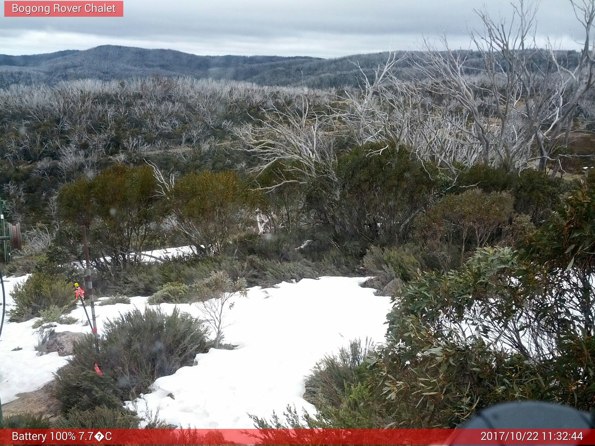 Bogong Web Cam 11:32am Sunday 22nd of October 2017